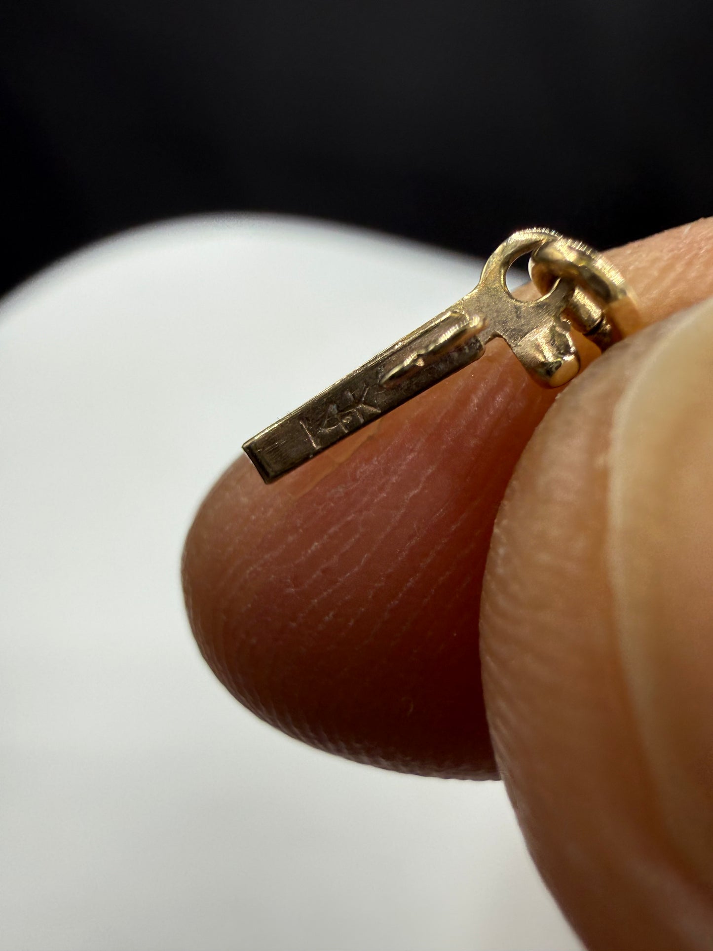 Vintage Solid 14k Yellow Gold Diamond ID Bar Bracelet | 7.25 Inches | 8.4 Grams