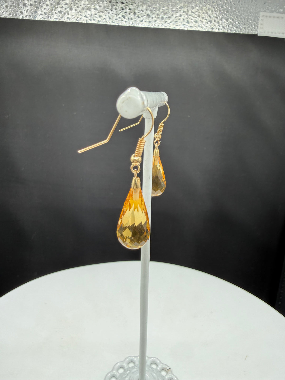 Natural Citrine Briolette 14k Yellow Gold Wire Wrapped Dangle Earrings | 1.45"