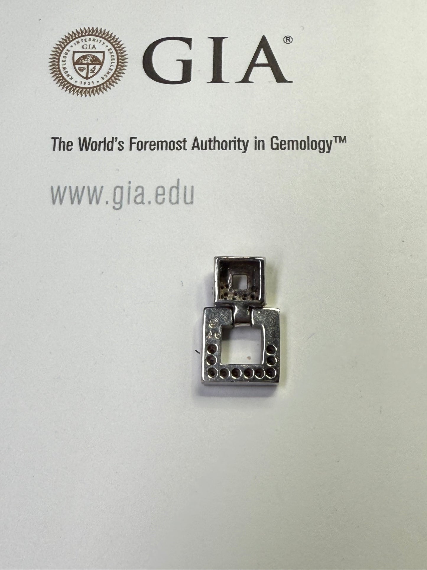 Natural Diamond 14k White Gold Slide Pendant