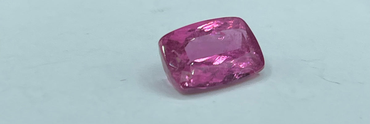 6.45 Carat Natural Fuchsia Rubellite Tourmaline Emerald Cut Loose Gemstone (14.1 x 9.22 x 6.16 MM)