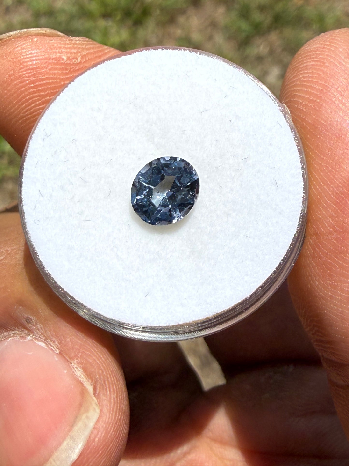 1.25ct Natural Unheated Ceylon Greyish Blue Sapphire Oval Cut Loose Gemstone