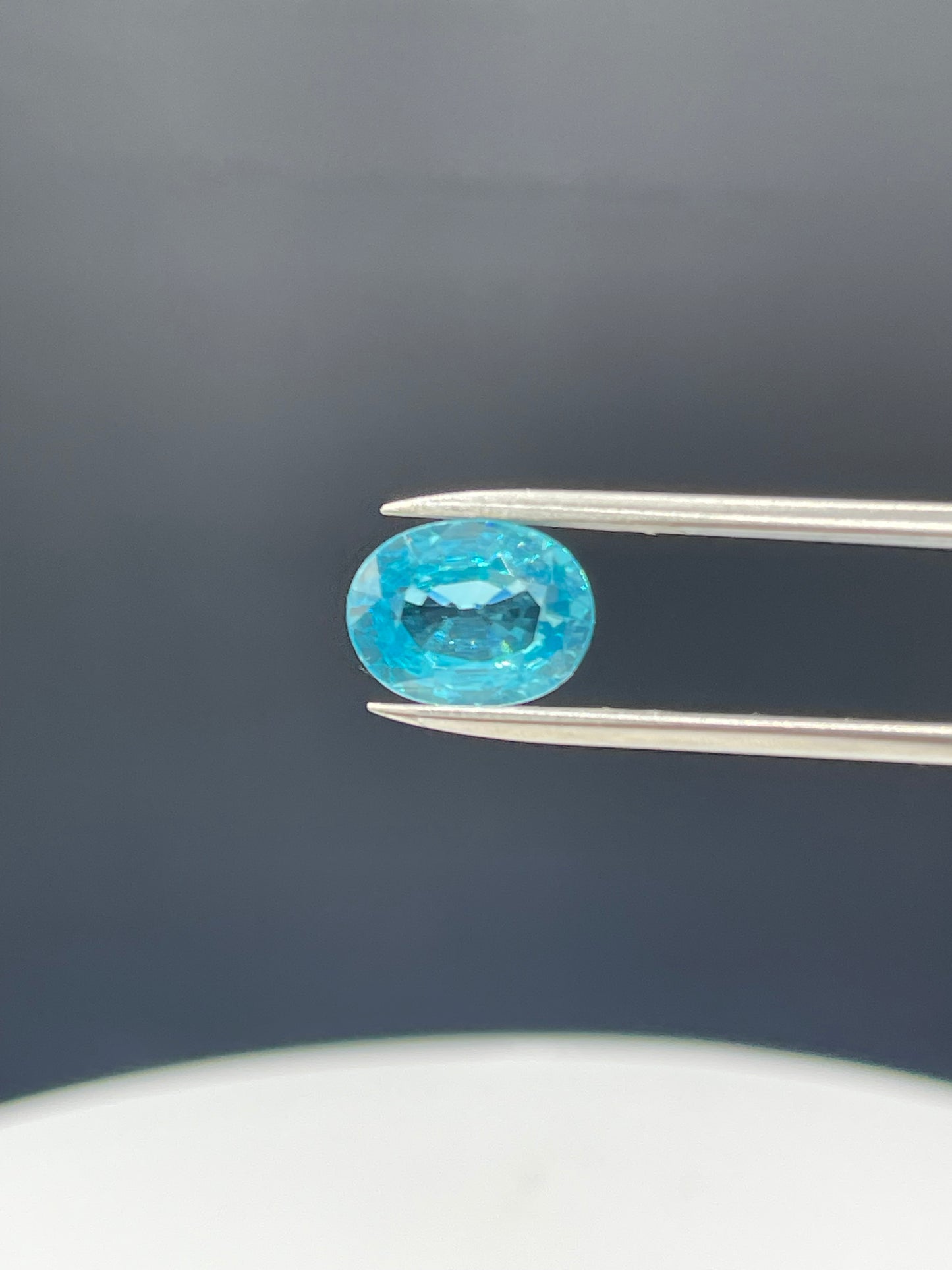 7.65 Carat Natural Blue Zircon Oval Cut Loose Gemstone (12 x 9.1 x 5.9 MM)