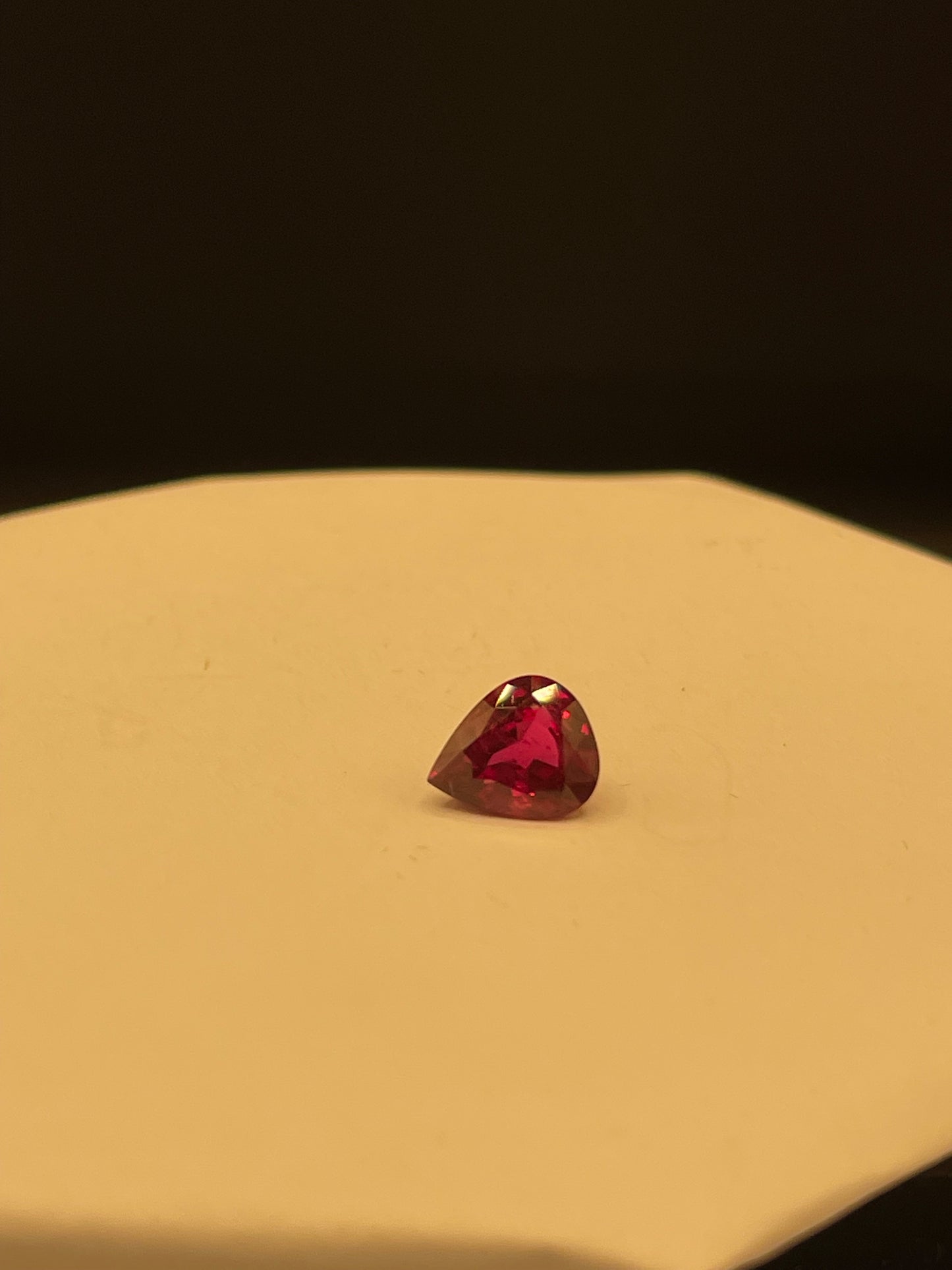 GIA Certified 2.98 Carat Natural Ruby Pear Cut Loose Gemstone
