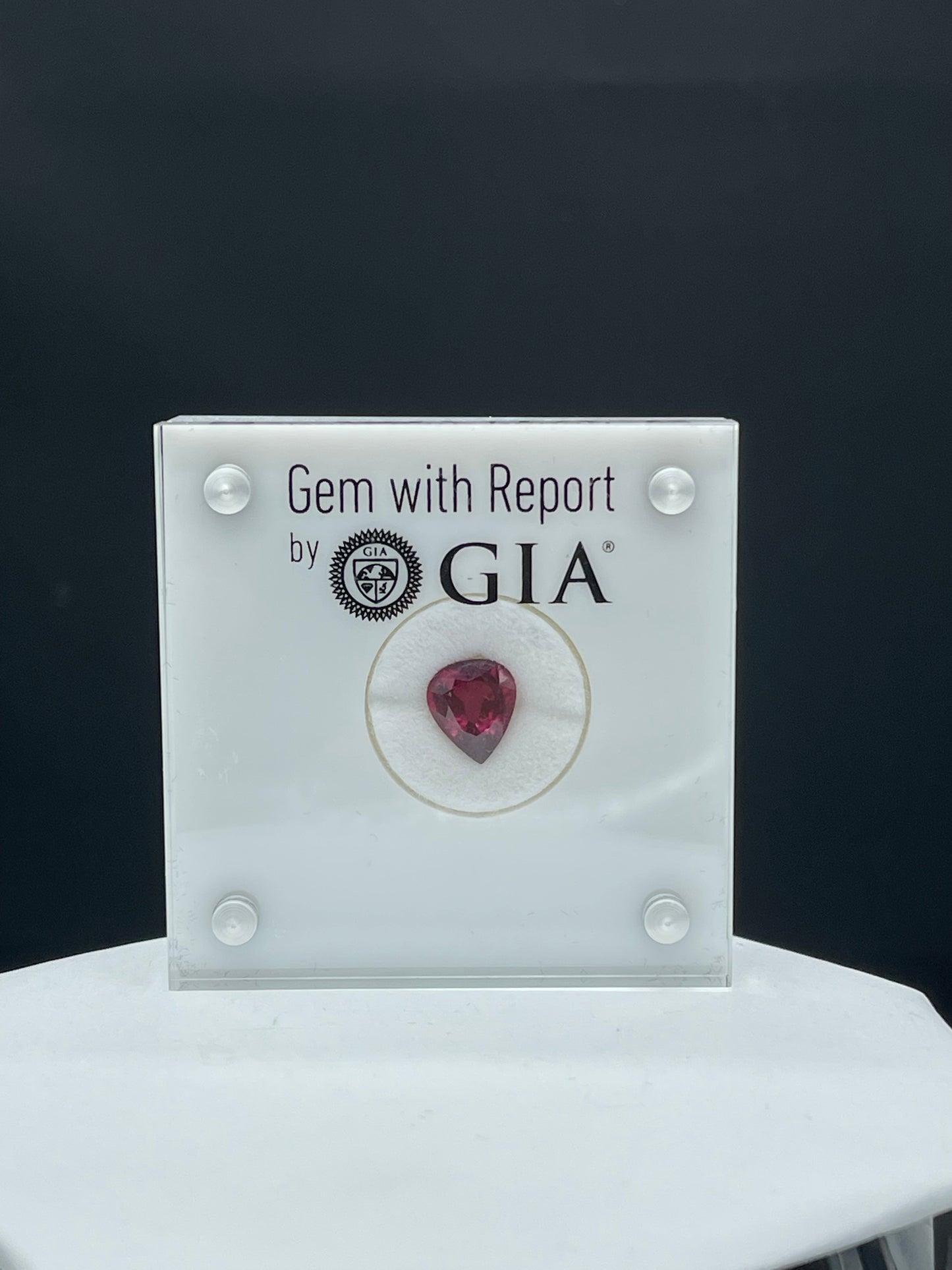 GIA Certified 2.98 Carat Natural Ruby Pear Cut Loose Gemstone