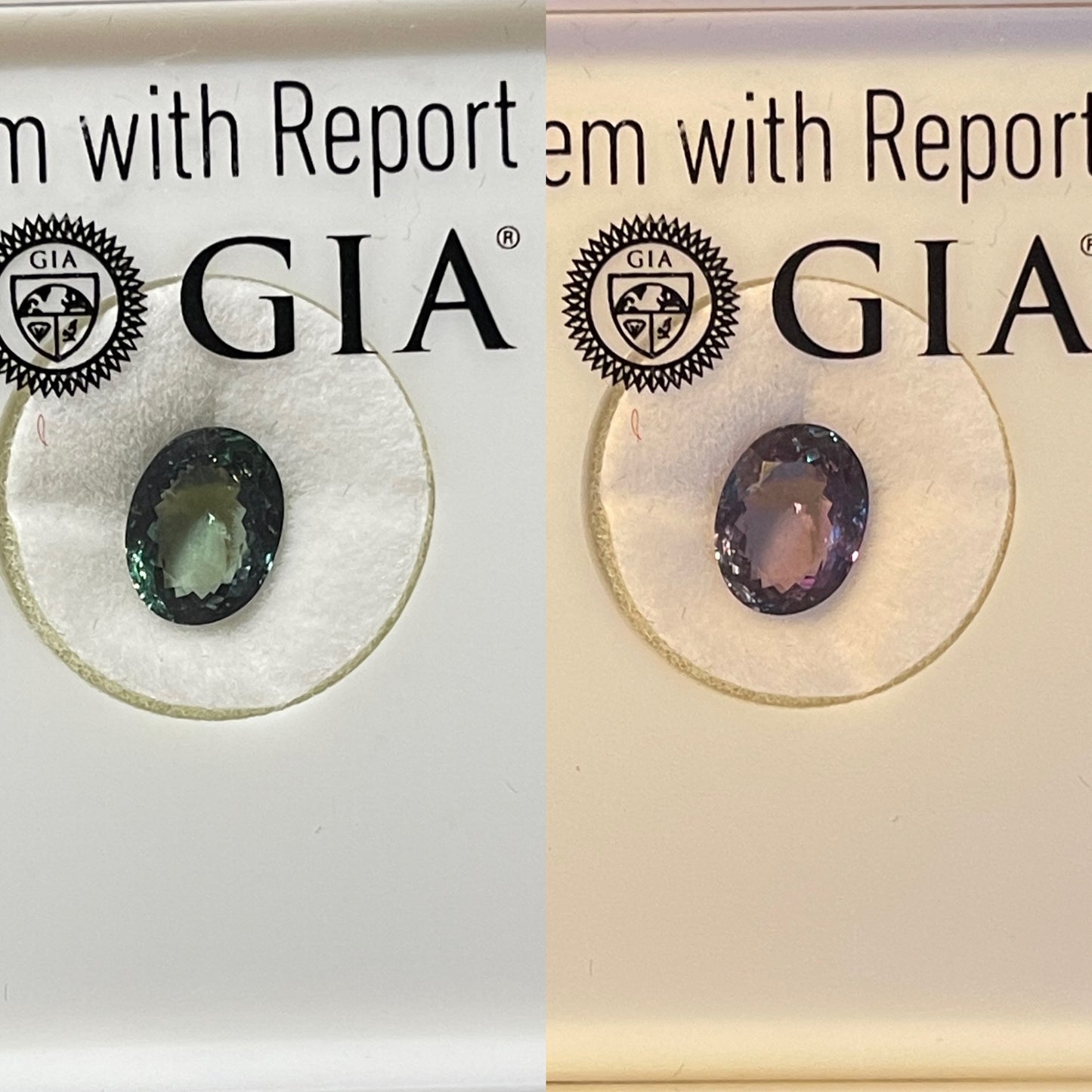 GIA Certified 2.33 Ct Natural Color Change Alexandrite Oval Loose Gemstone – Green to Violet