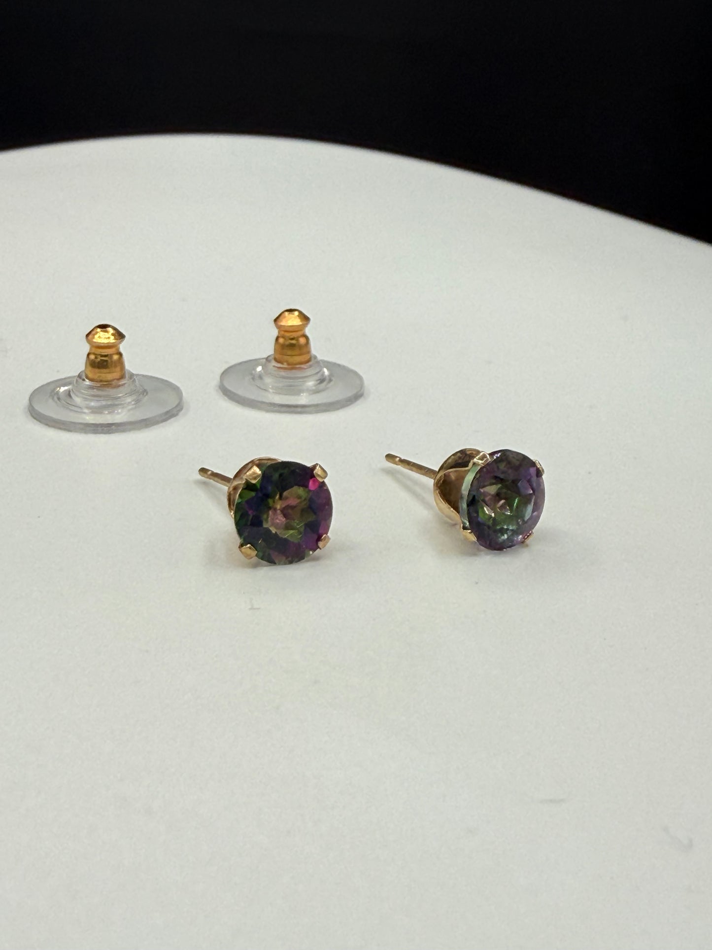 Mystic Topaz 14K Yellow Gold Earrings