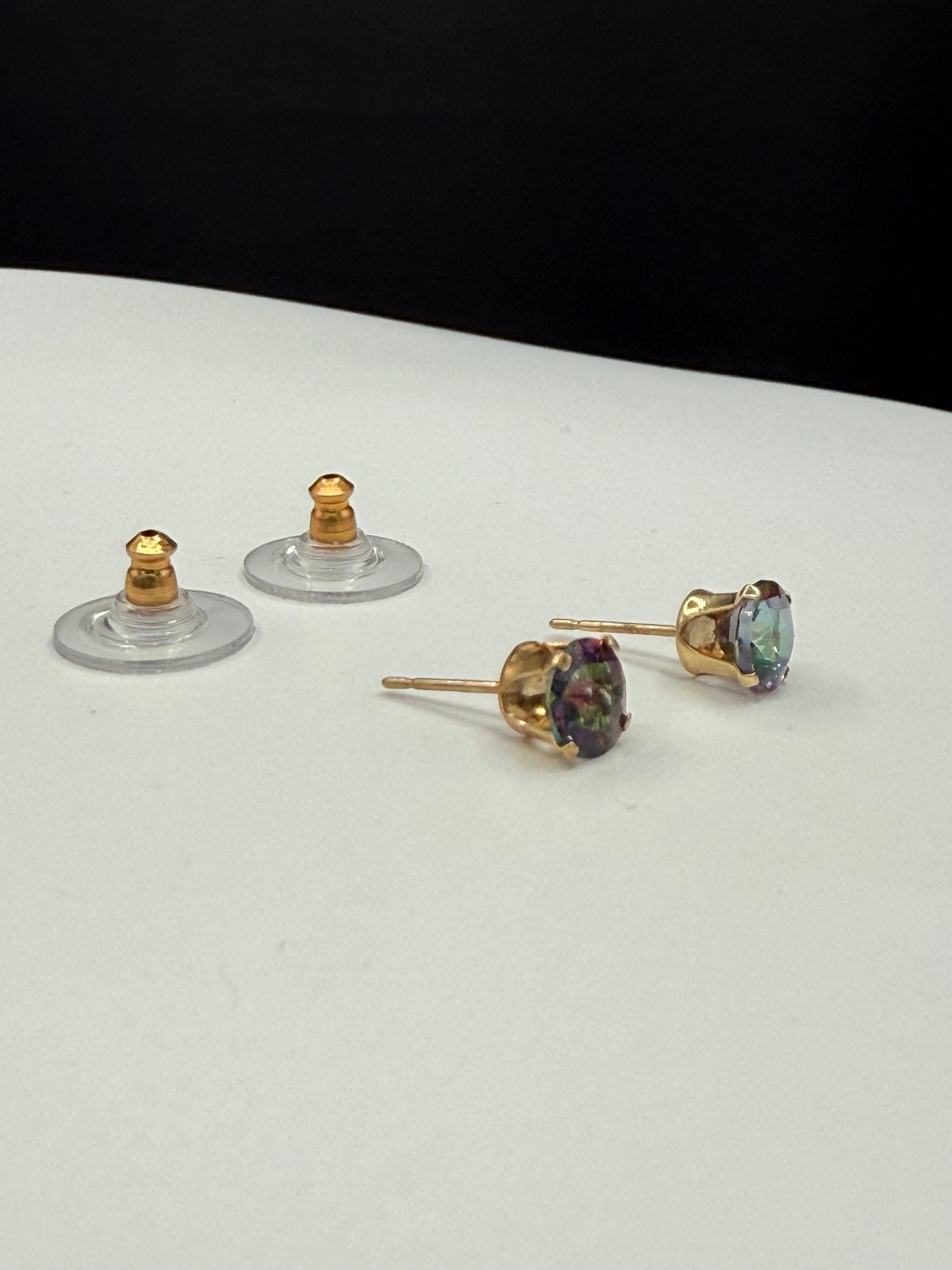 Mystic Topaz 14K Yellow Gold Earrings