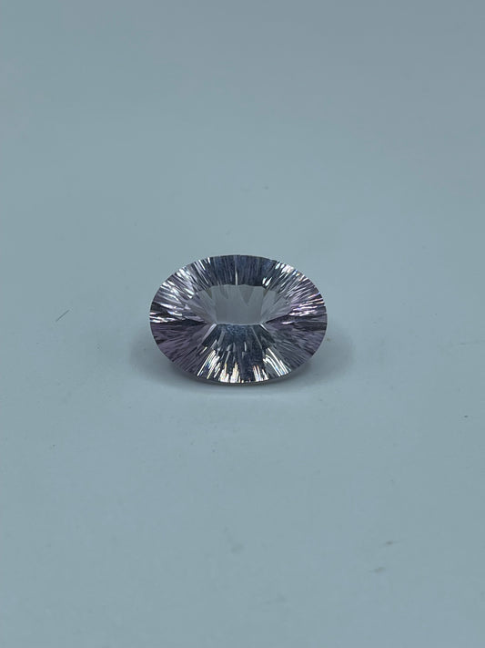 10 Carat Natural Rose De France Amethyst, Light Purple Lavender Laser Fantasy Oval Cut Loose Gemstone, 18x13x8 MM