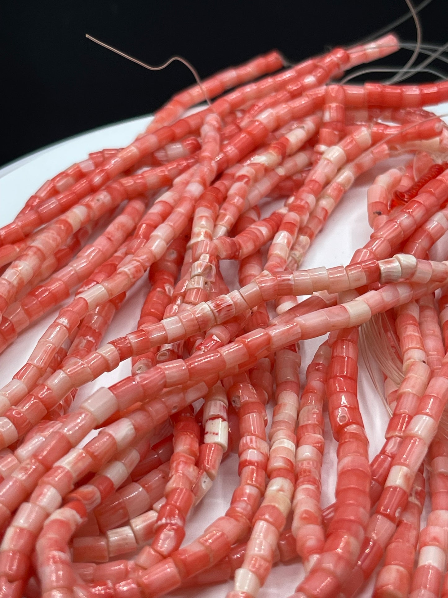 Rare Natural Italian Pink Angel Skin Coral Beads - 16 Inch Strand, 80 Carats