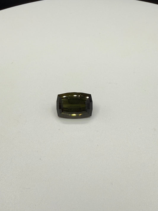 11.55 Carat Natural Green Tourmaline Cushion Cut Loose Gemstone | 15.2x10.8x8.7 MM