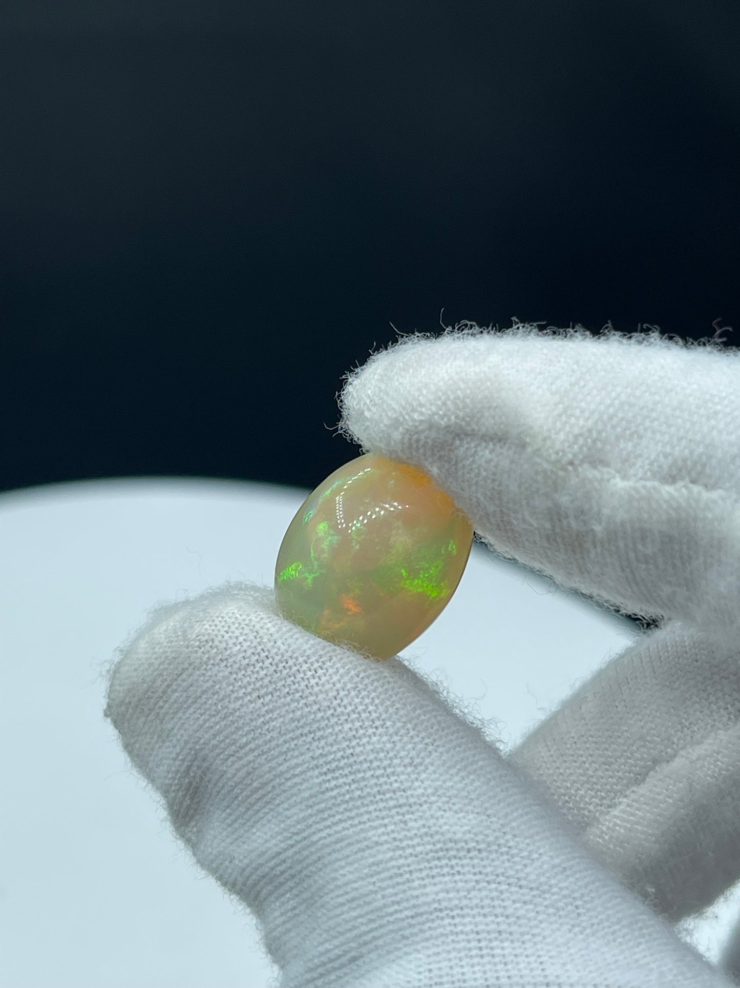 8.81 Carat Natural Ethiopian Opal Cabochon Oval Cut Loose Gemstone (17x13x8 MM)