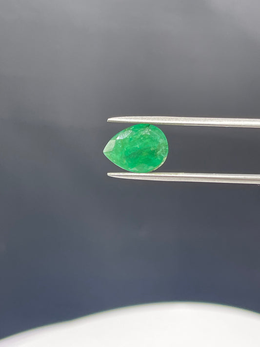 4.95 Carat Natural Brazilian Emerald Pear Cut Loose Gemstone | 14x10.3x5.8 MM