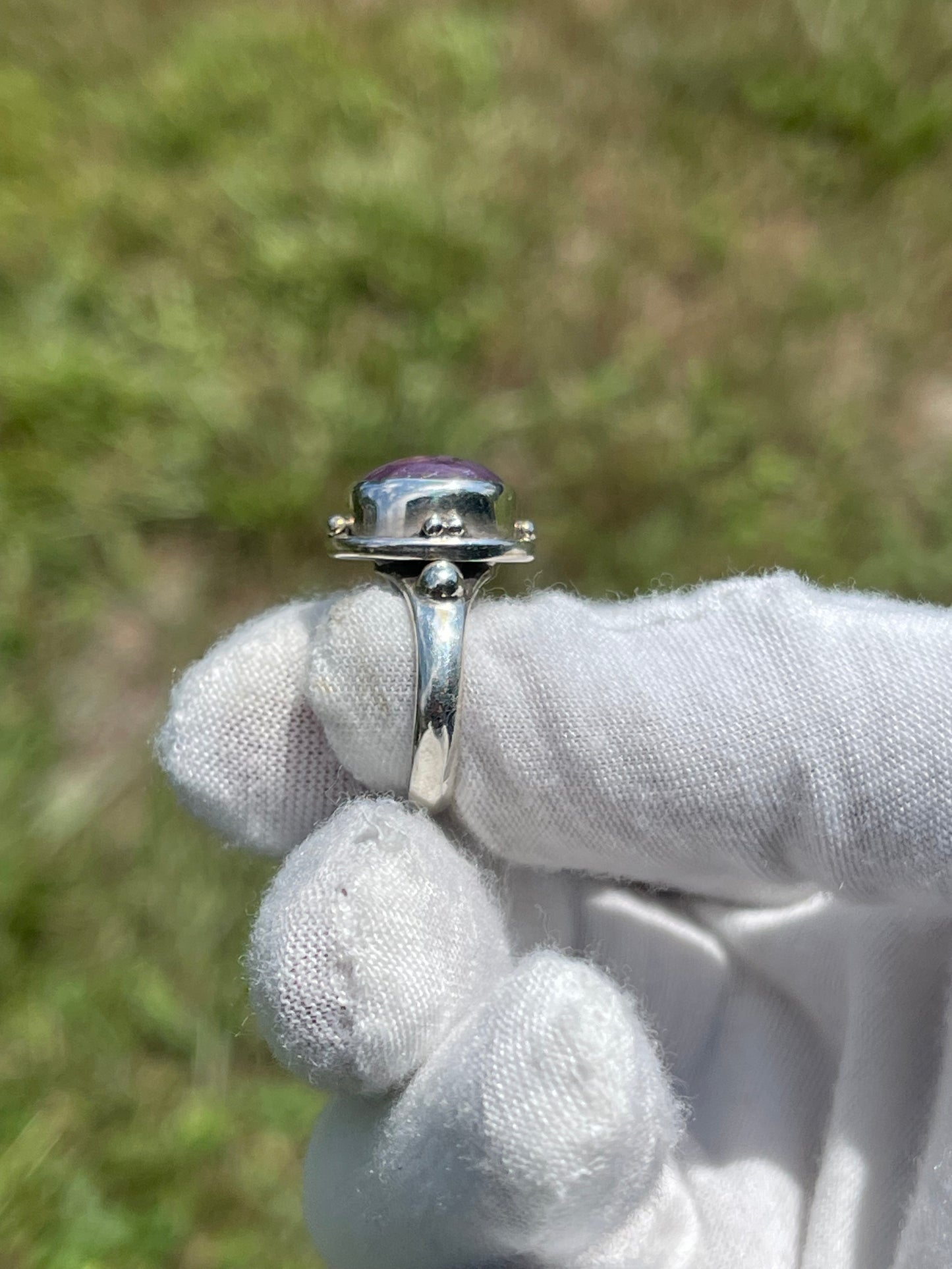 Natural Star Sapphire Sterling Silver Ring (Size 6.5)