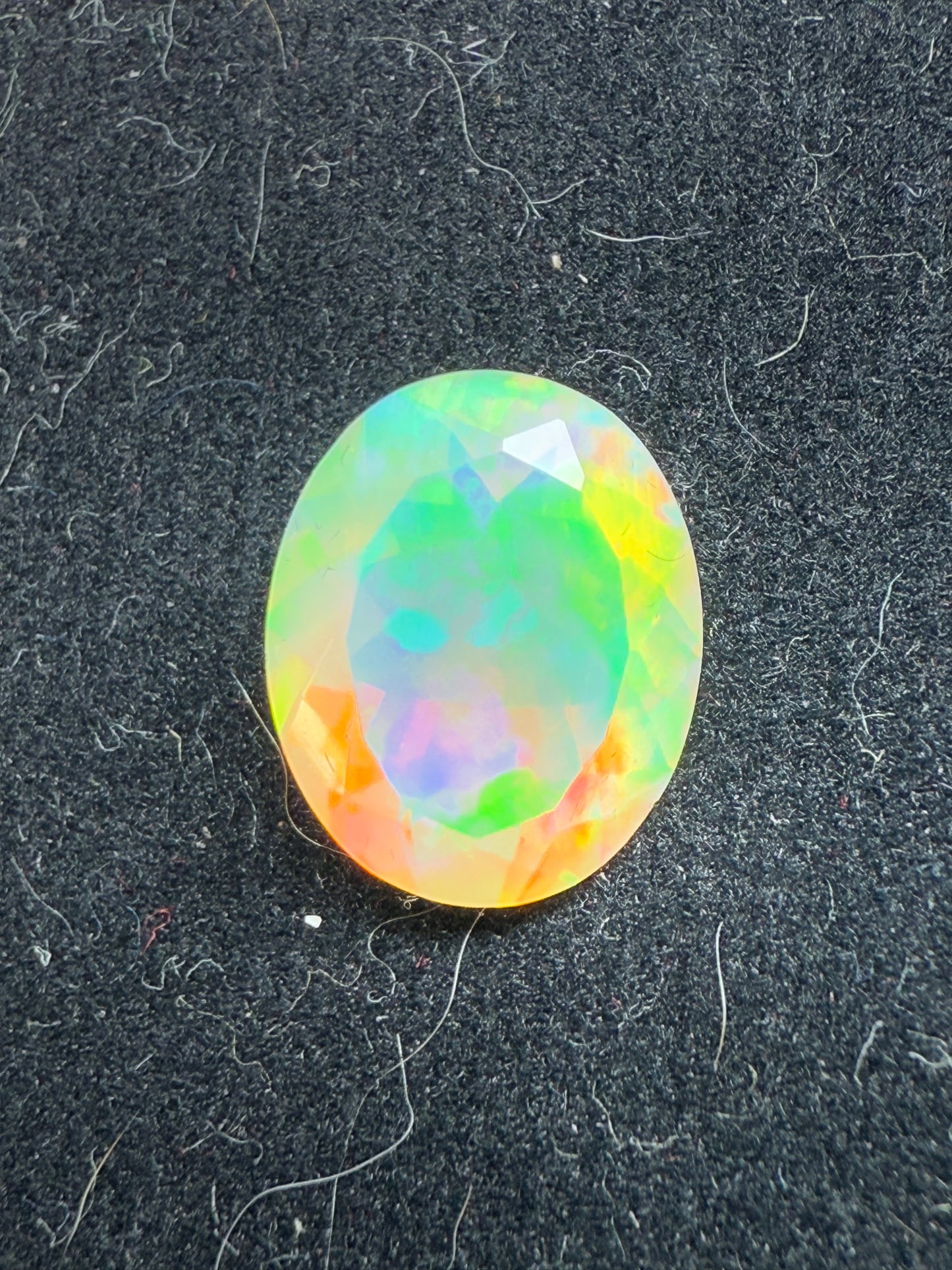 2.14 Carat Natural Ethiopian Faceted Opal Oval Cut Gemstone