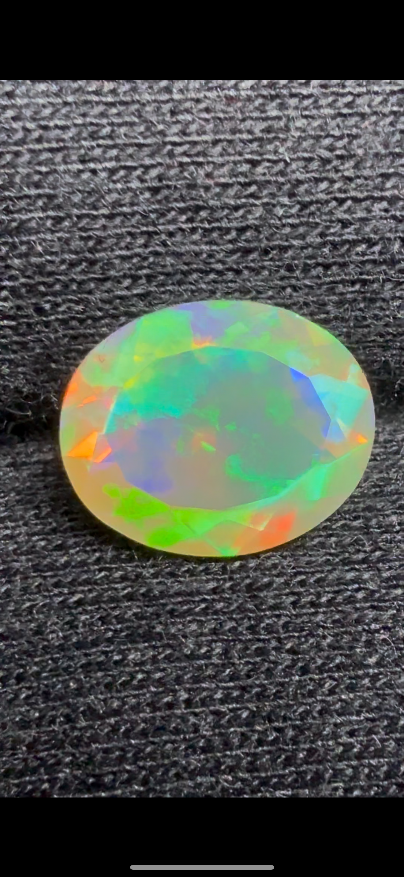 2.14 Carat Natural Ethiopian Faceted Opal Oval Cut Gemstone