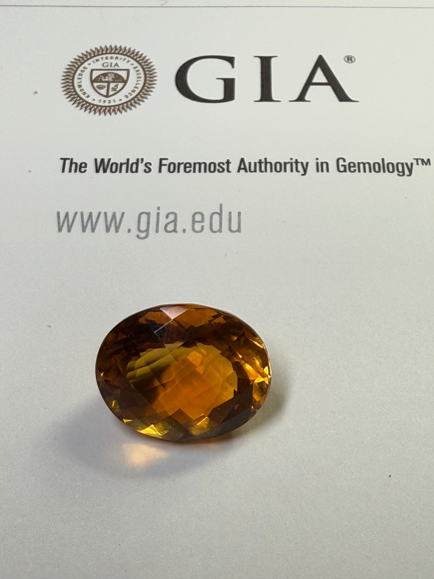 17.20 Carat Natural Madeira Citrine Oval Checkerboard Cut Loose Gemstone | 18.5x15.3x11.4 MM
