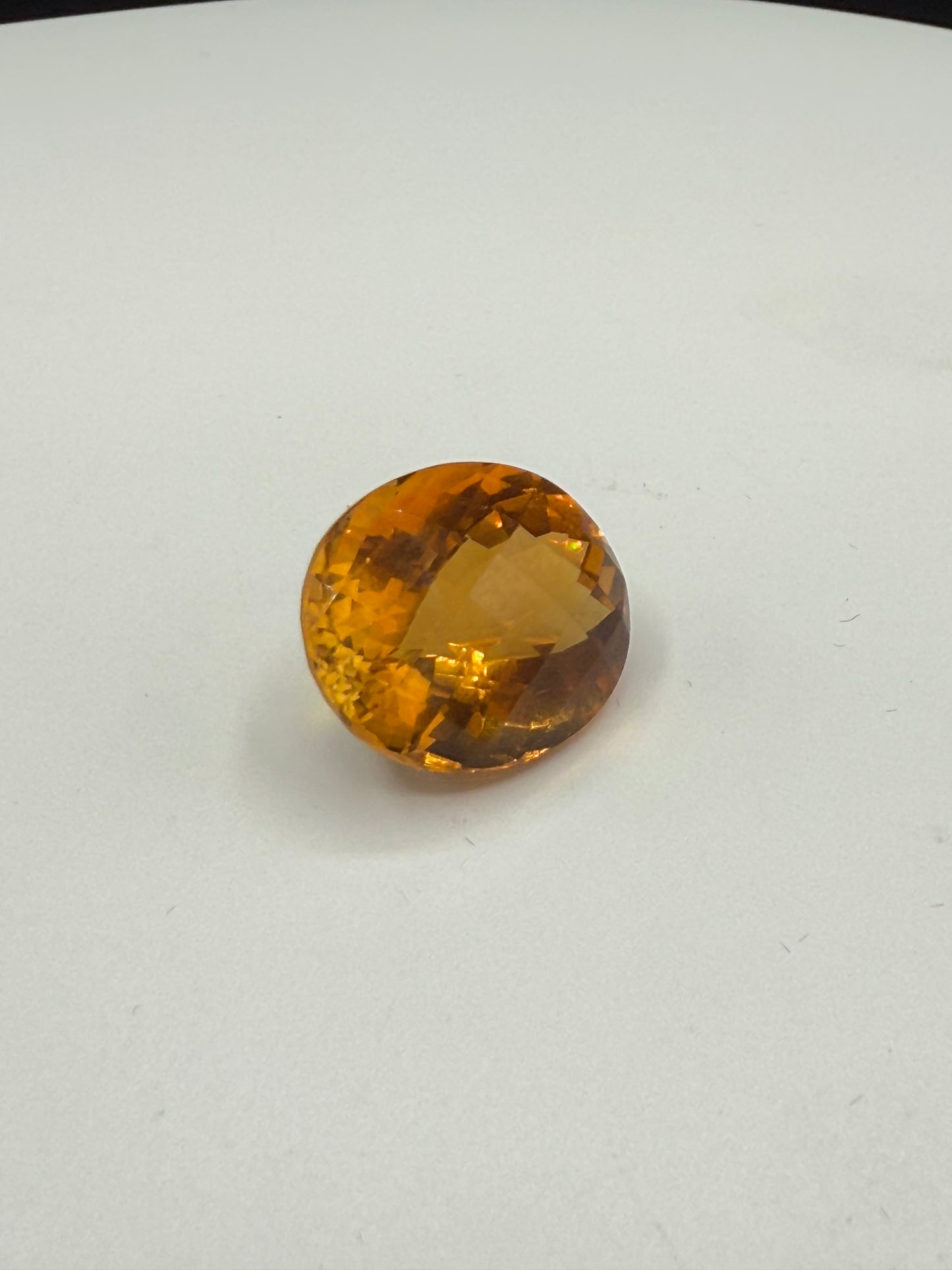 17.20 Carat Natural Madeira Citrine Oval Checkerboard Cut Loose Gemstone | 18.5x15.3x11.4 MM