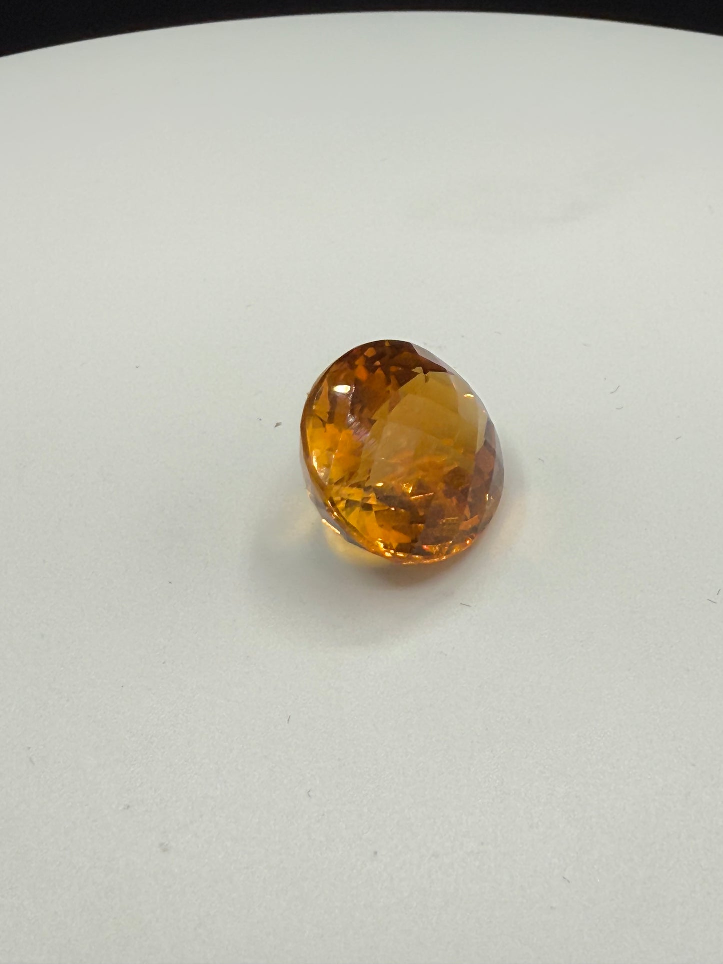 17.20 Carat Natural Madeira Citrine Oval Checkerboard Cut Loose Gemstone | 18.5x15.3x11.4 MM