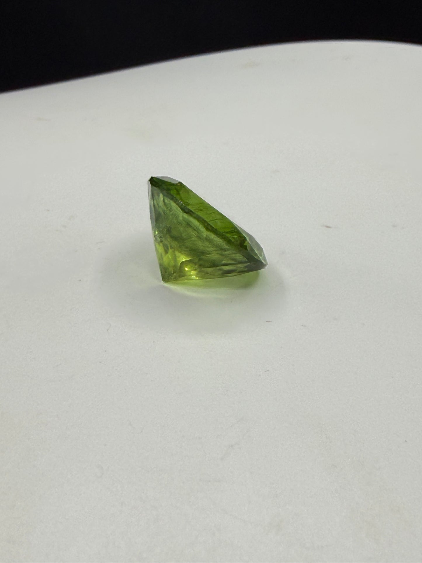 Natural 15.36 CT Ludwigite Peridot Round Cut Loose Gemstone | 16x16x10 MM | Rare Inclusions