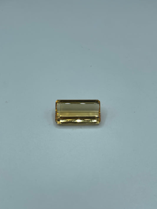 9.07 Carat Natural Imperial Topaz | Emerald Cut | 16.6x9.3x5.1 MM | Single Source Oro Pietro, Brazil