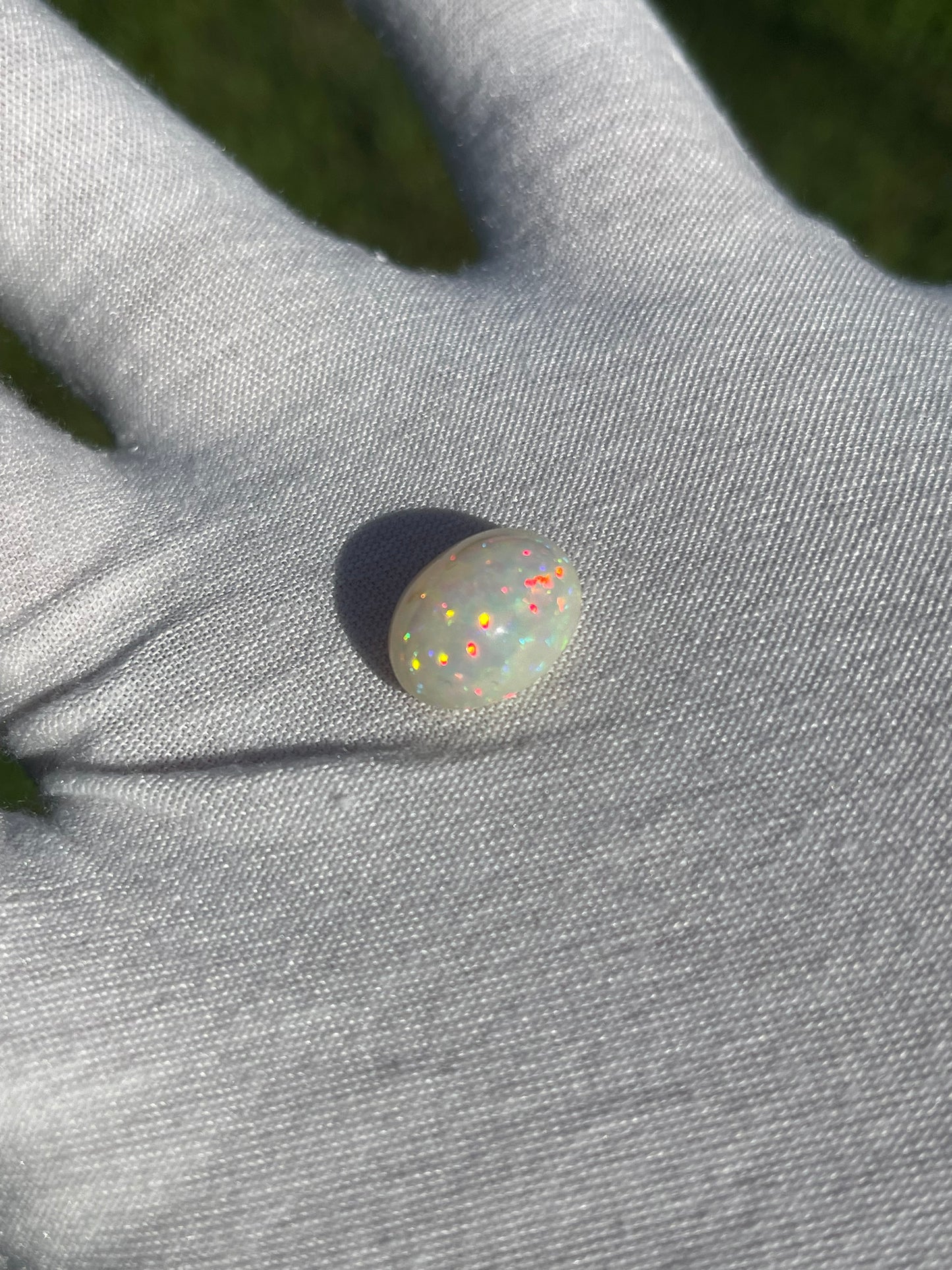 7.45 Carat Natural Ethiopian Crystal Opal Cabochon | 15.2 x 12.1 x 8.6 MM