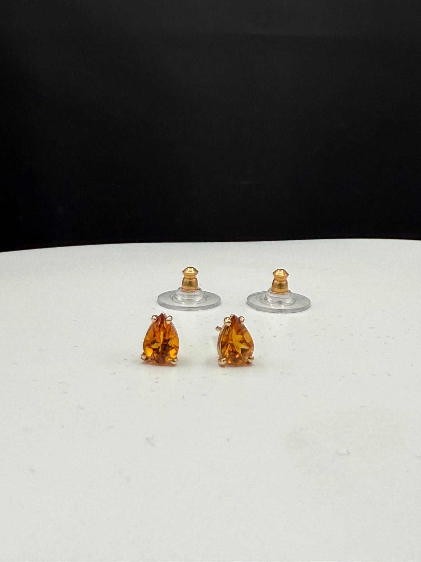 Natural Citrine Pear Cut 14k Yellow Gold Stud Earrings | 1.25 CTW