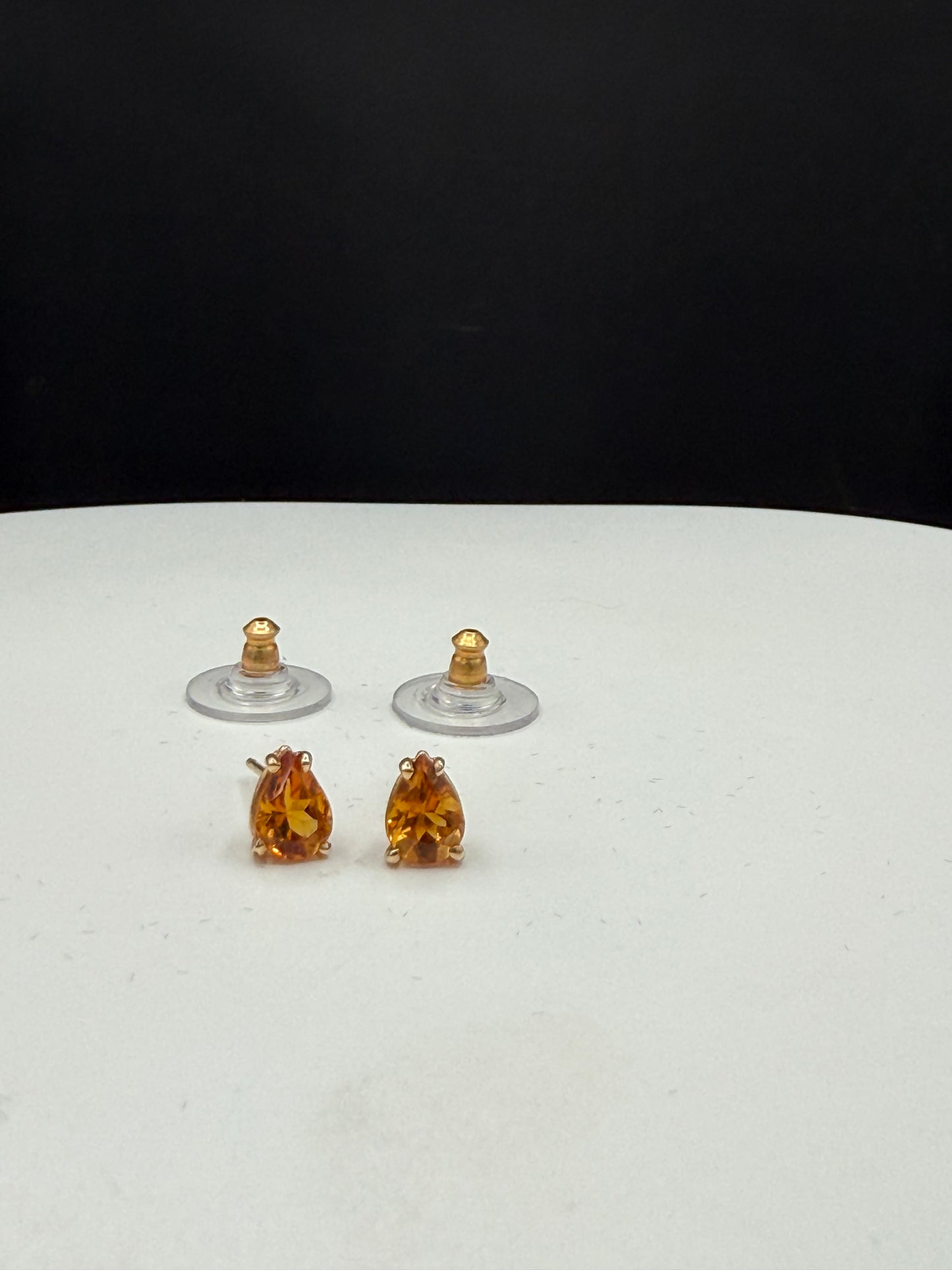 Natural Citrine Pear Cut 14k Yellow Gold Stud Earrings | 1.25 CTW