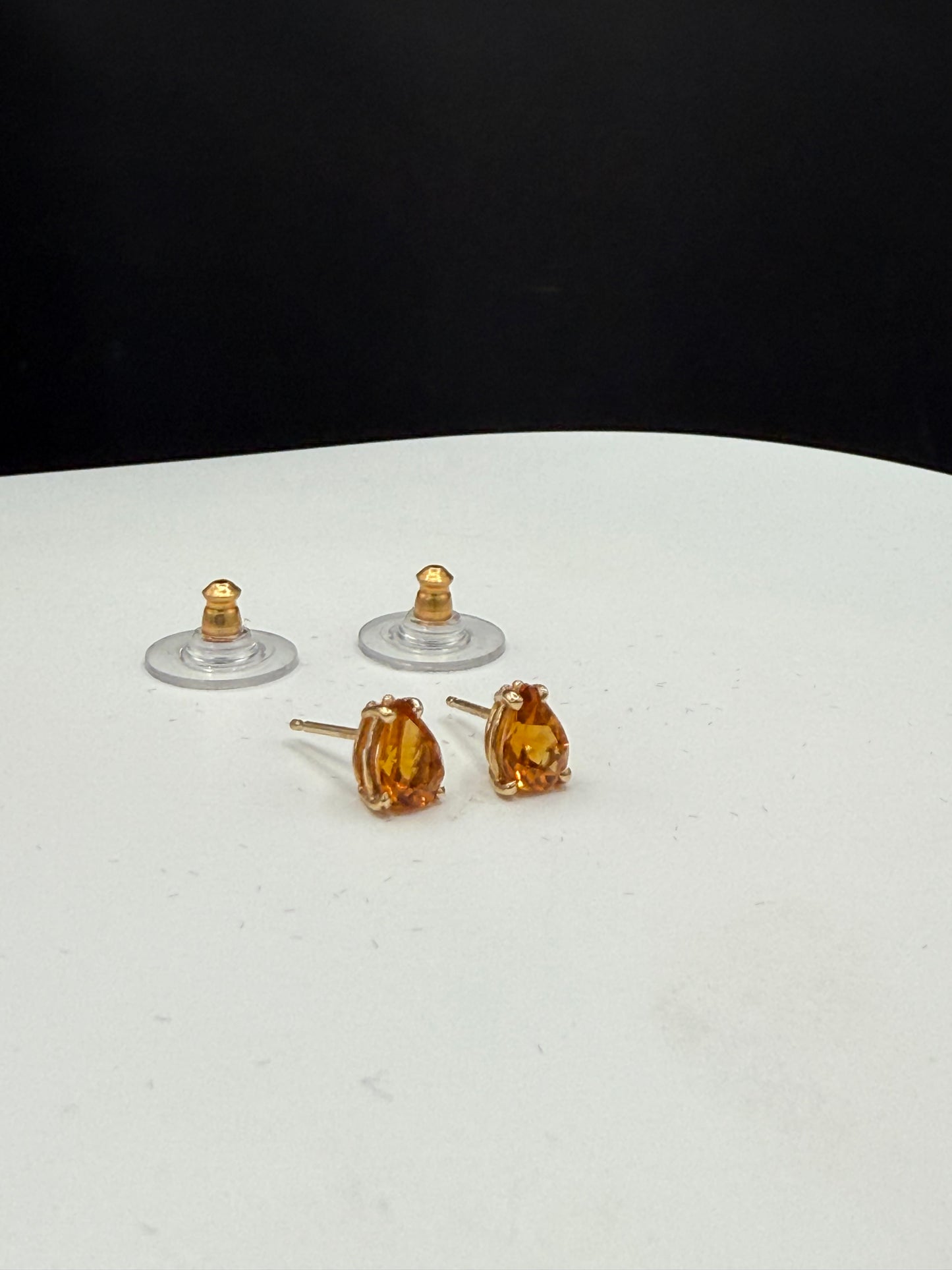 Natural Citrine Pear Cut 14k Yellow Gold Stud Earrings | 1.25 CTW
