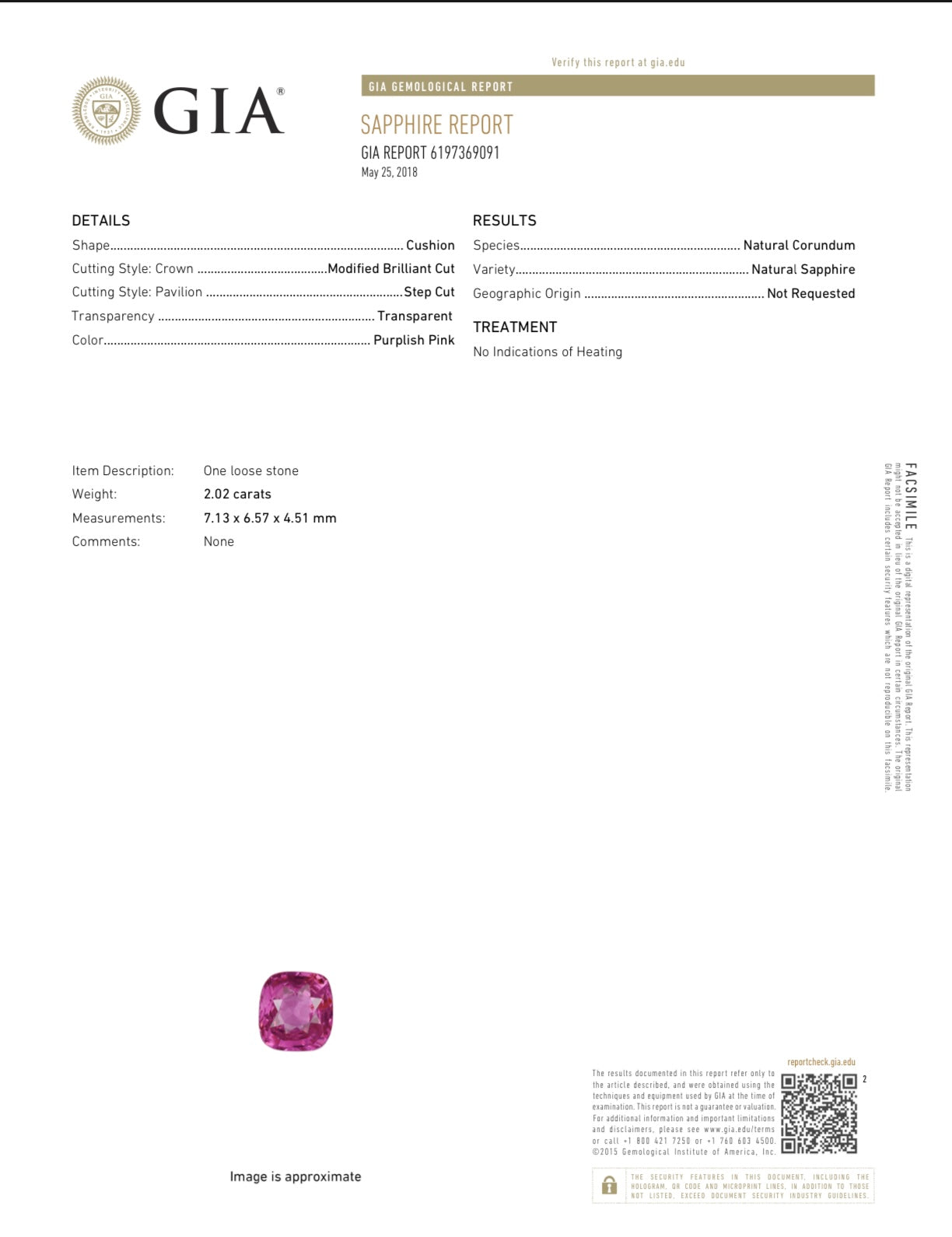 GIA Certified Tiffany & Co. Pink Sapphire And Diamond Platinum Necklace