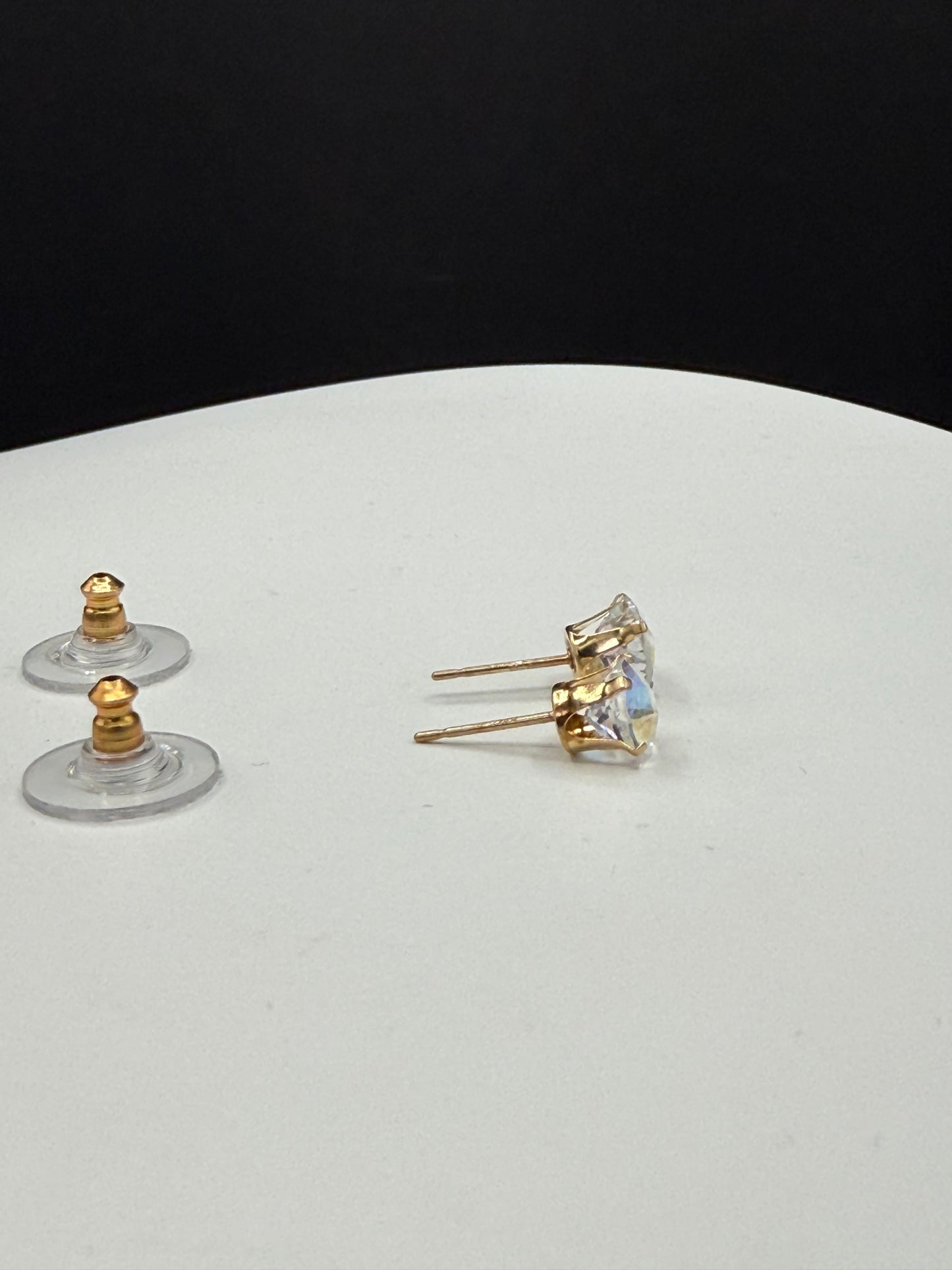 Mercury Mystic Topaz 14k Yellow Gold Stud Earrings
