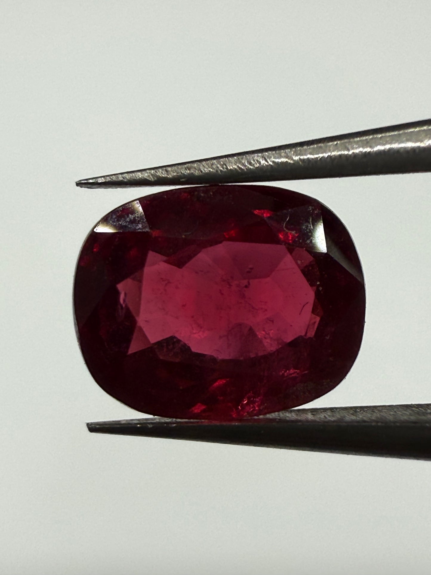GIA Certified 1.38 Carat Natural Deep Red Cushion-Cut Ruby