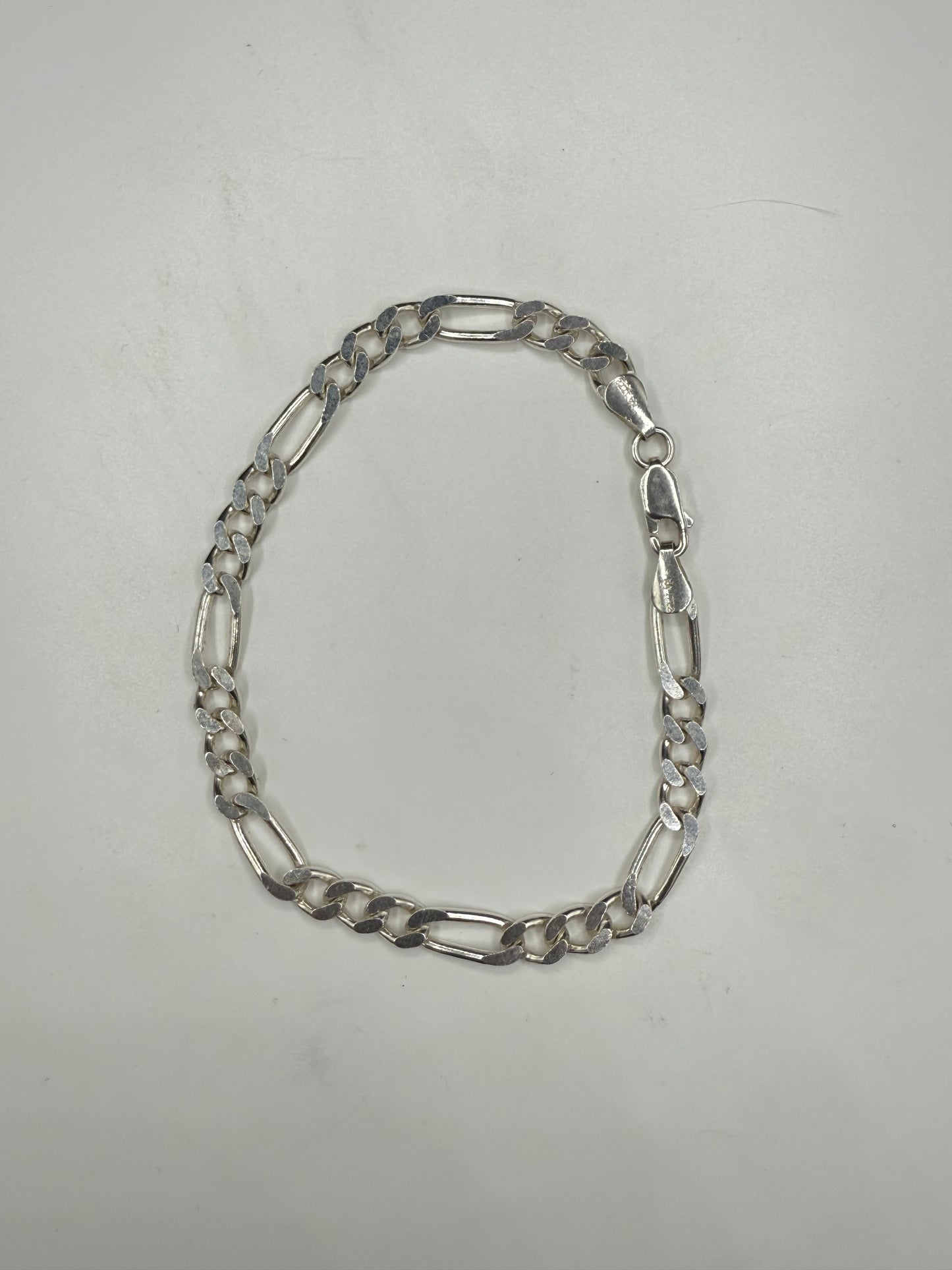 Solid Sterling Silver Figaro Bracelet 5.5 MM 8” 10g | 925 Italy