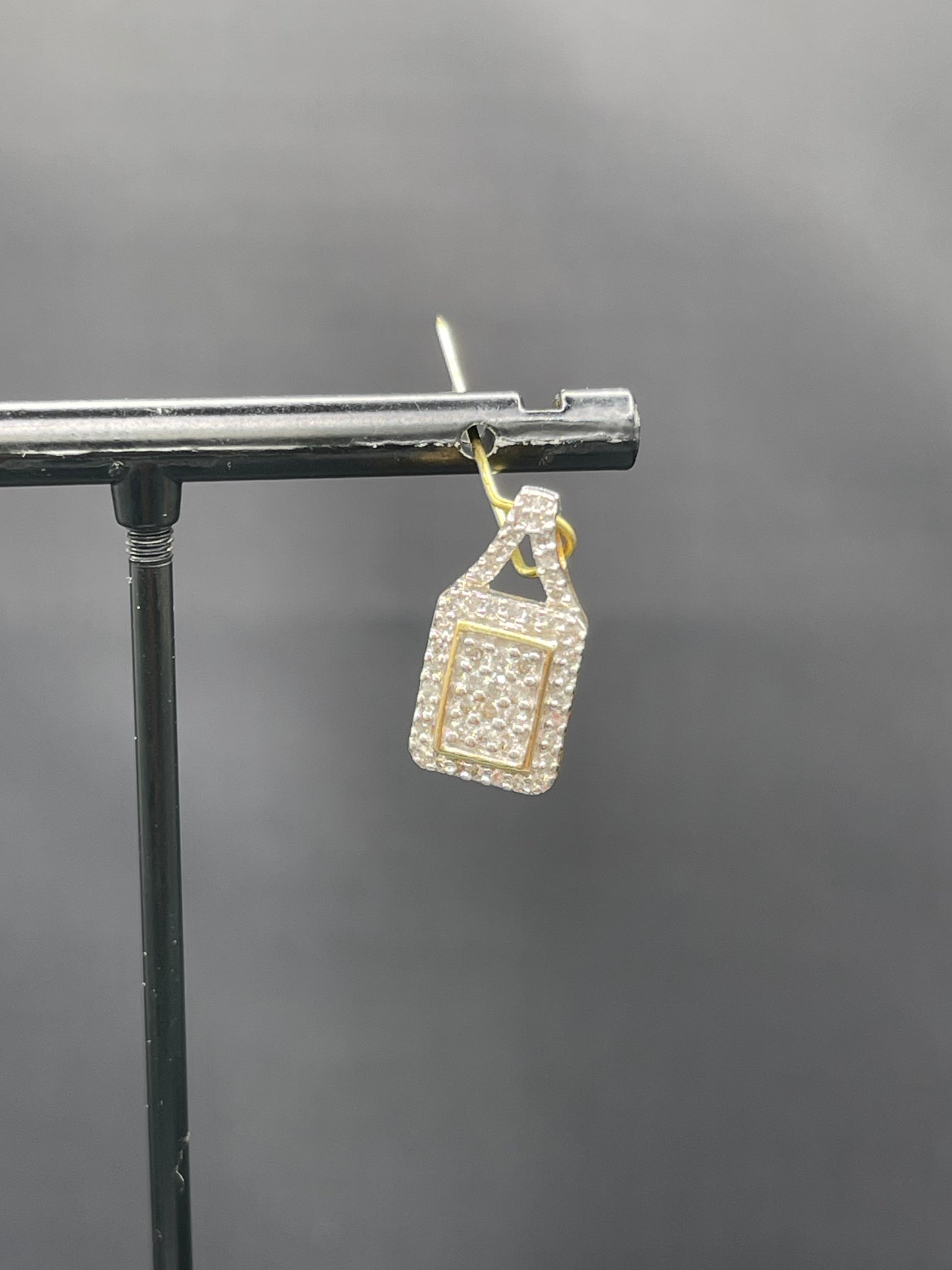 Natural Diamond 10k Yellow + White Gold Pendant