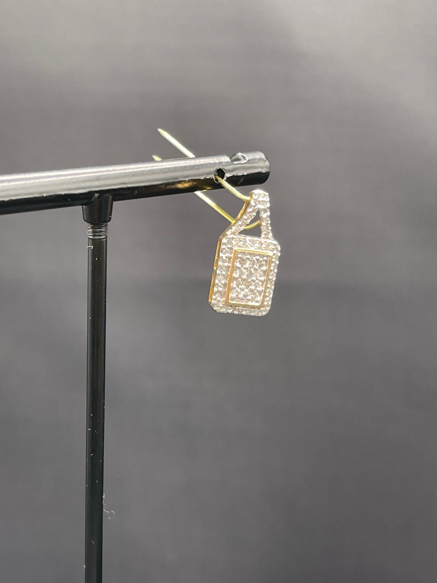 Natural Diamond 10k Yellow + White Gold Pendant