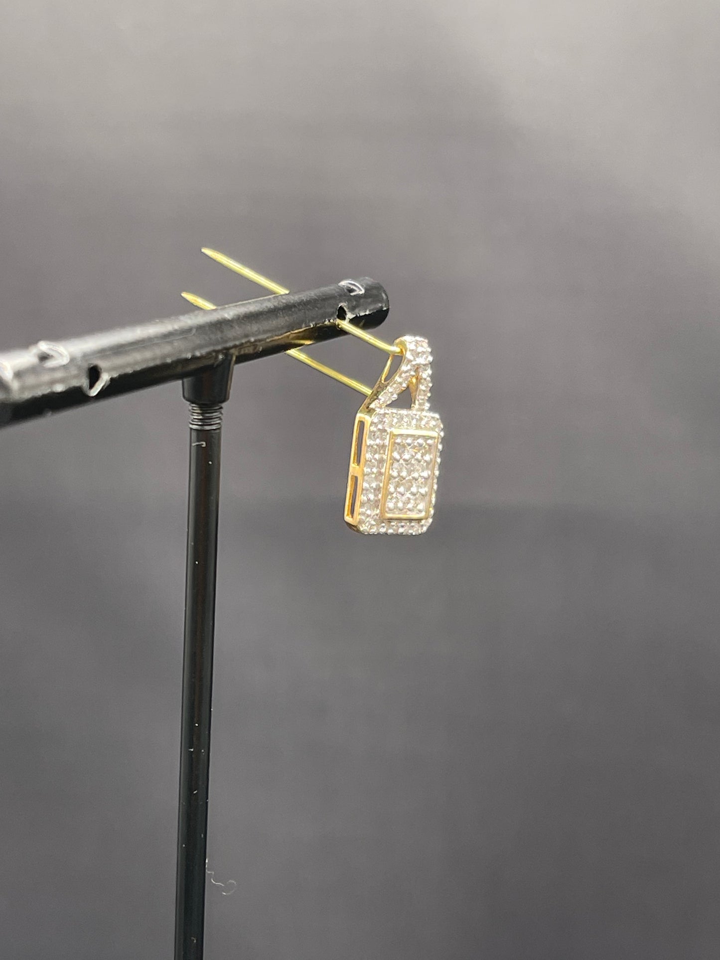 Natural Diamond 10k Yellow + White Gold Pendant