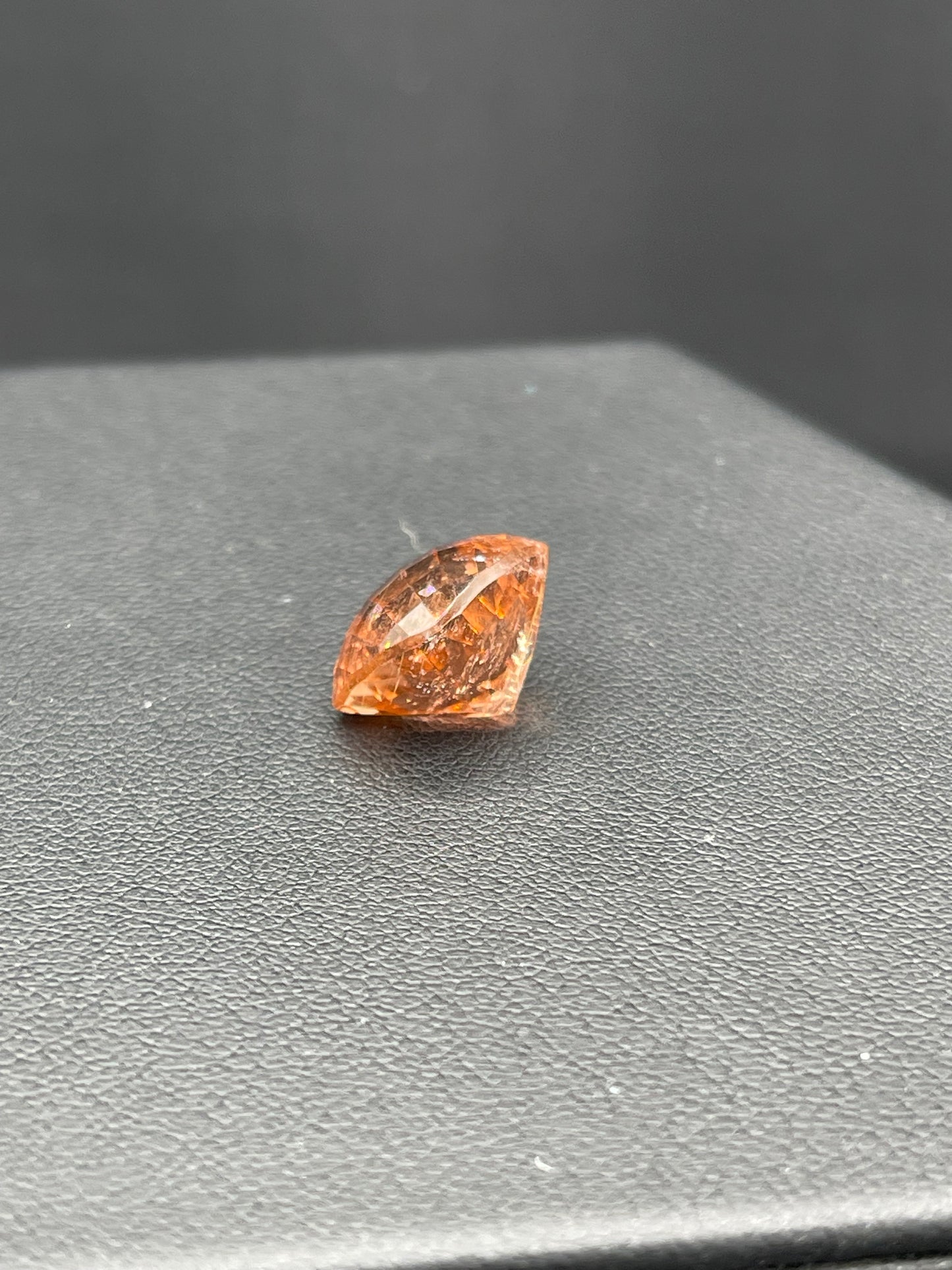 11.45 Carat Natural Sunset Orange Tourmaline Cushion Cut Loose Gemstone (12.8 x 12.8 x 10.2 MM)