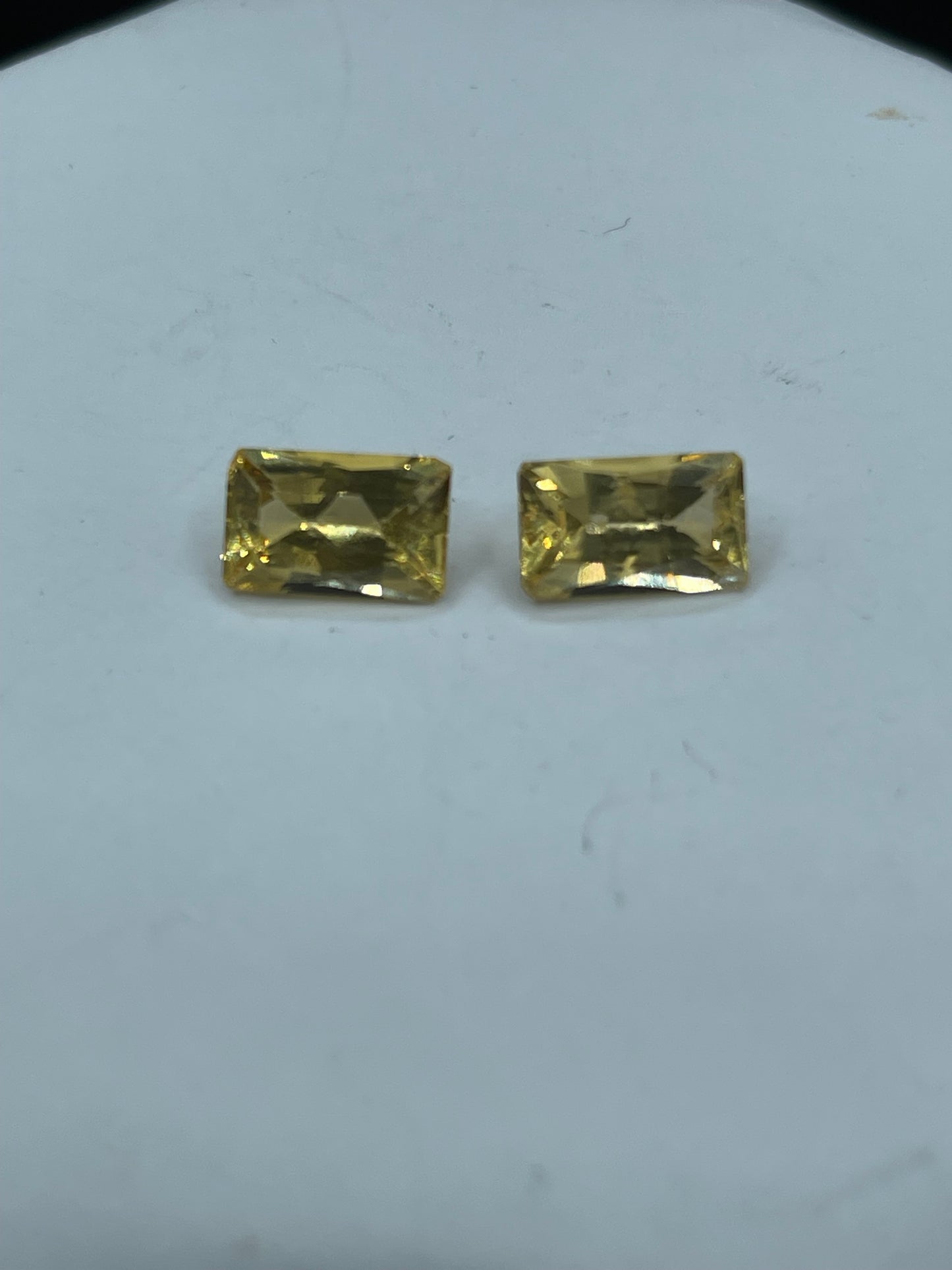 4.98 Carat Natural Golden Beryl Emerald Cut Matching Loose Gemstones (10.1 x 6.3 x 4.8 MM)