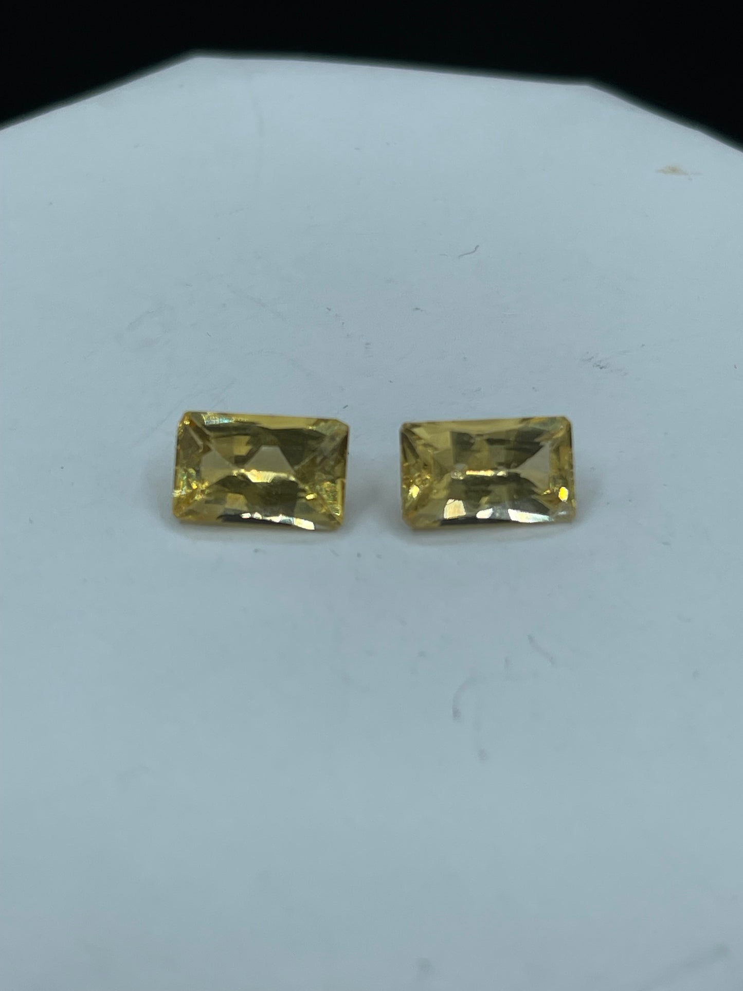4.98 Carat Natural Golden Beryl Emerald Cut Matching Loose Gemstones (10.1 x 6.3 x 4.8 MM)