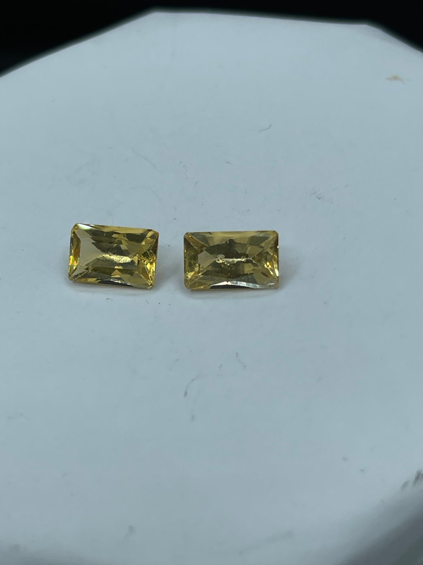 4.98 Carat Natural Golden Beryl Emerald Cut Matching Loose Gemstones (10.1 x 6.3 x 4.8 MM)