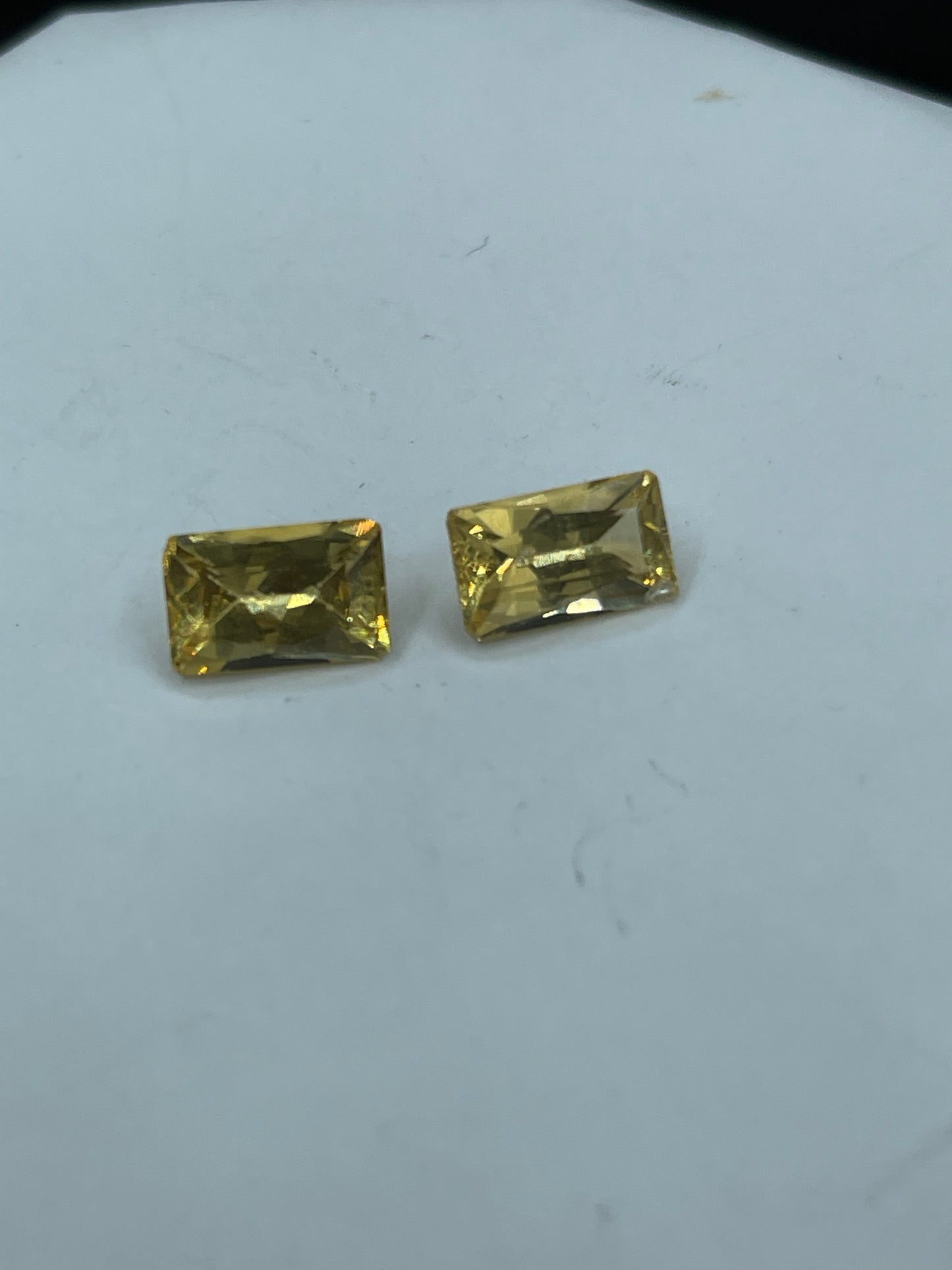 4.98 Carat Natural Golden Beryl Emerald Cut Matching Loose Gemstones (10.1 x 6.3 x 4.8 MM)