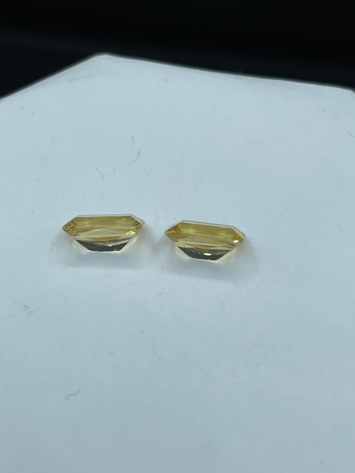 4.98 Carat Natural Golden Beryl Emerald Cut Matching Loose Gemstones (10.1 x 6.3 x 4.8 MM)