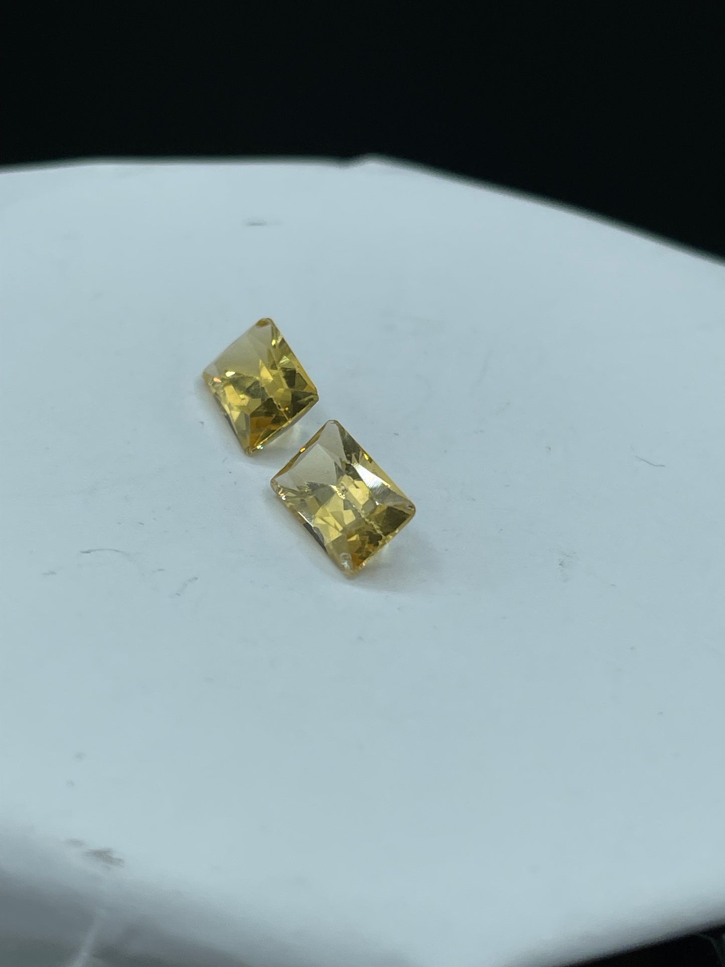4.98 Carat Natural Golden Beryl Emerald Cut Matching Loose Gemstones (10.1 x 6.3 x 4.8 MM)