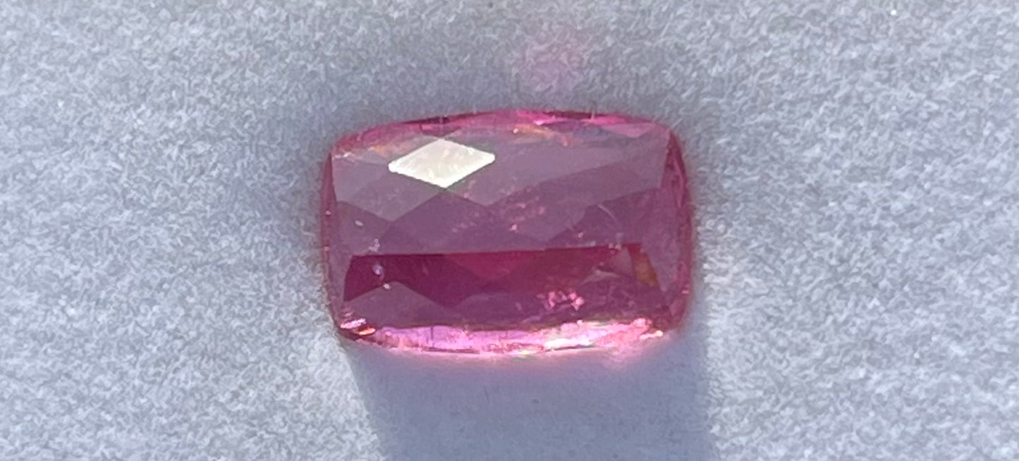6.45 Carat Natural Fuchsia Rubellite Tourmaline Emerald Cut Loose Gemstone (14.1 x 9.22 x 6.16 MM)