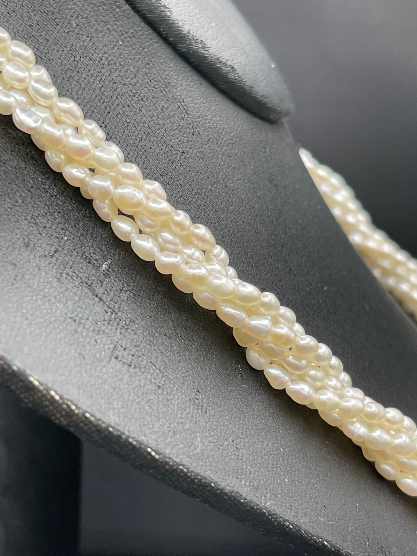 Five Strand Freshwater Pearl Vermeil Clasp Necklace