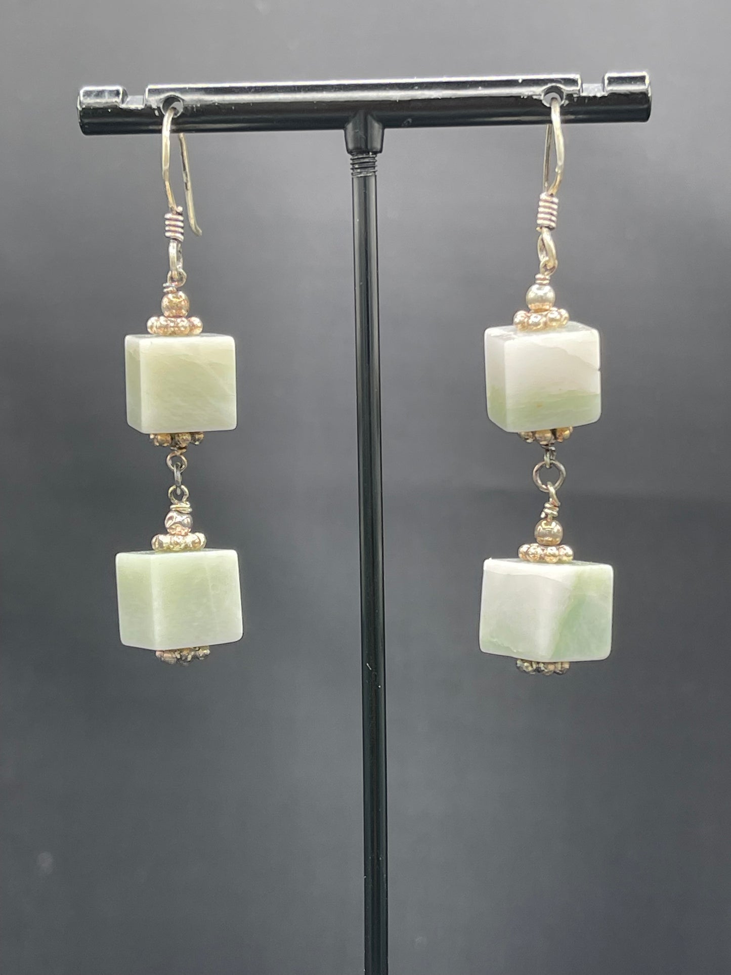 Natural Chalcedony Sterling Silver Dangle Earrings