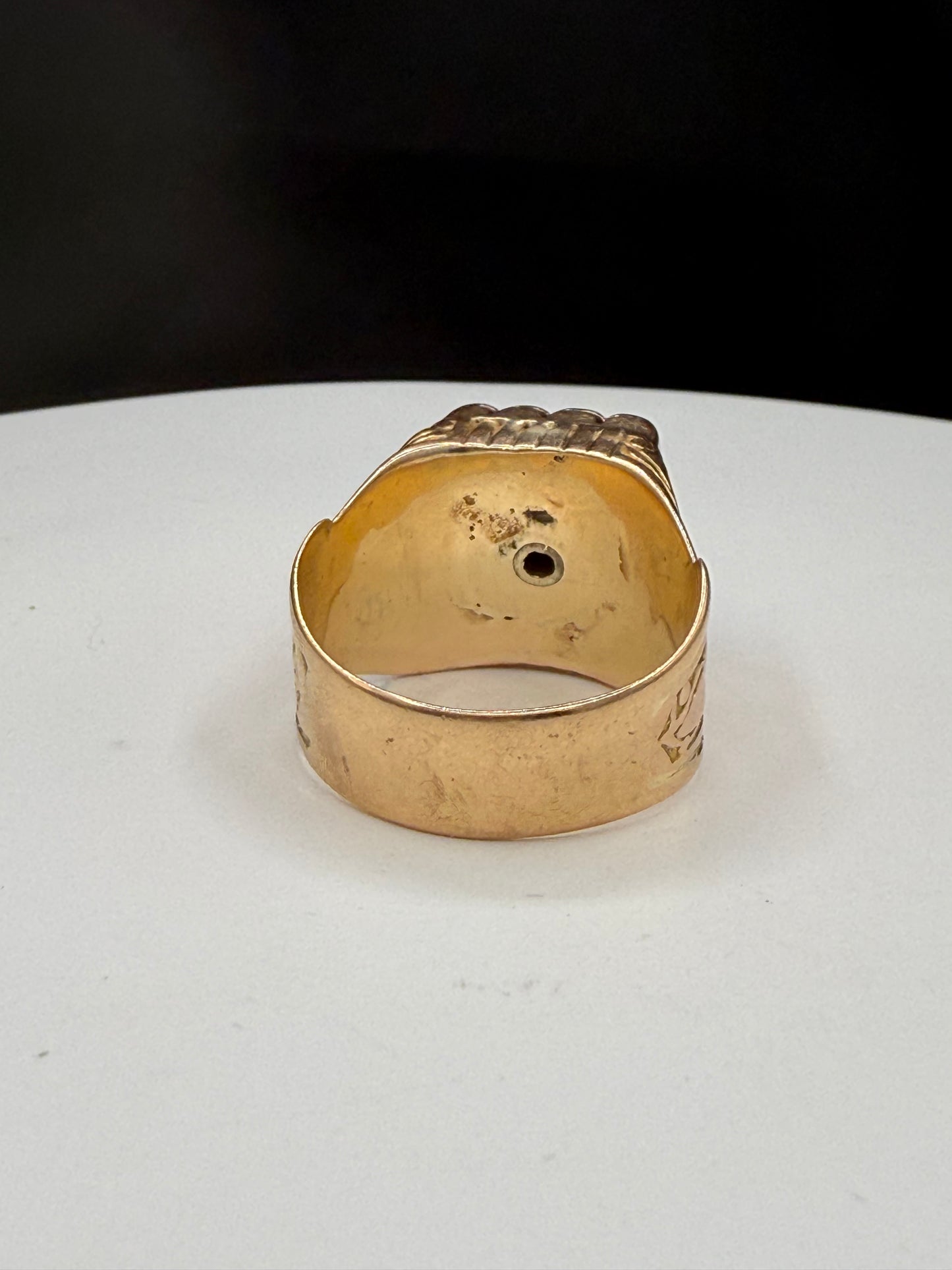Vintage 18K Gold Men’s Diamond Statement Ring – 16.76g, Size 11