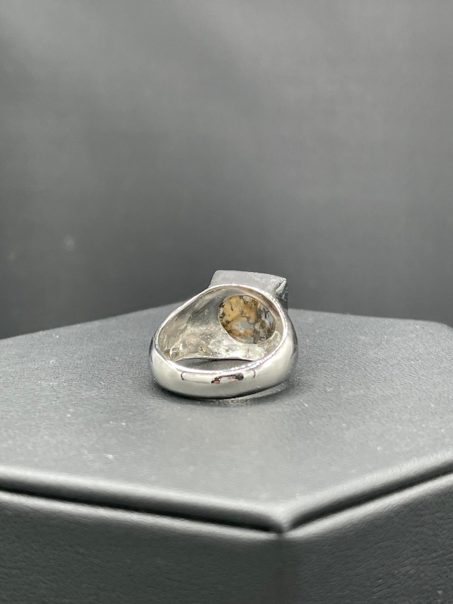 Natural Dendritic Quartz Sterling Silver Ring (Size 9)