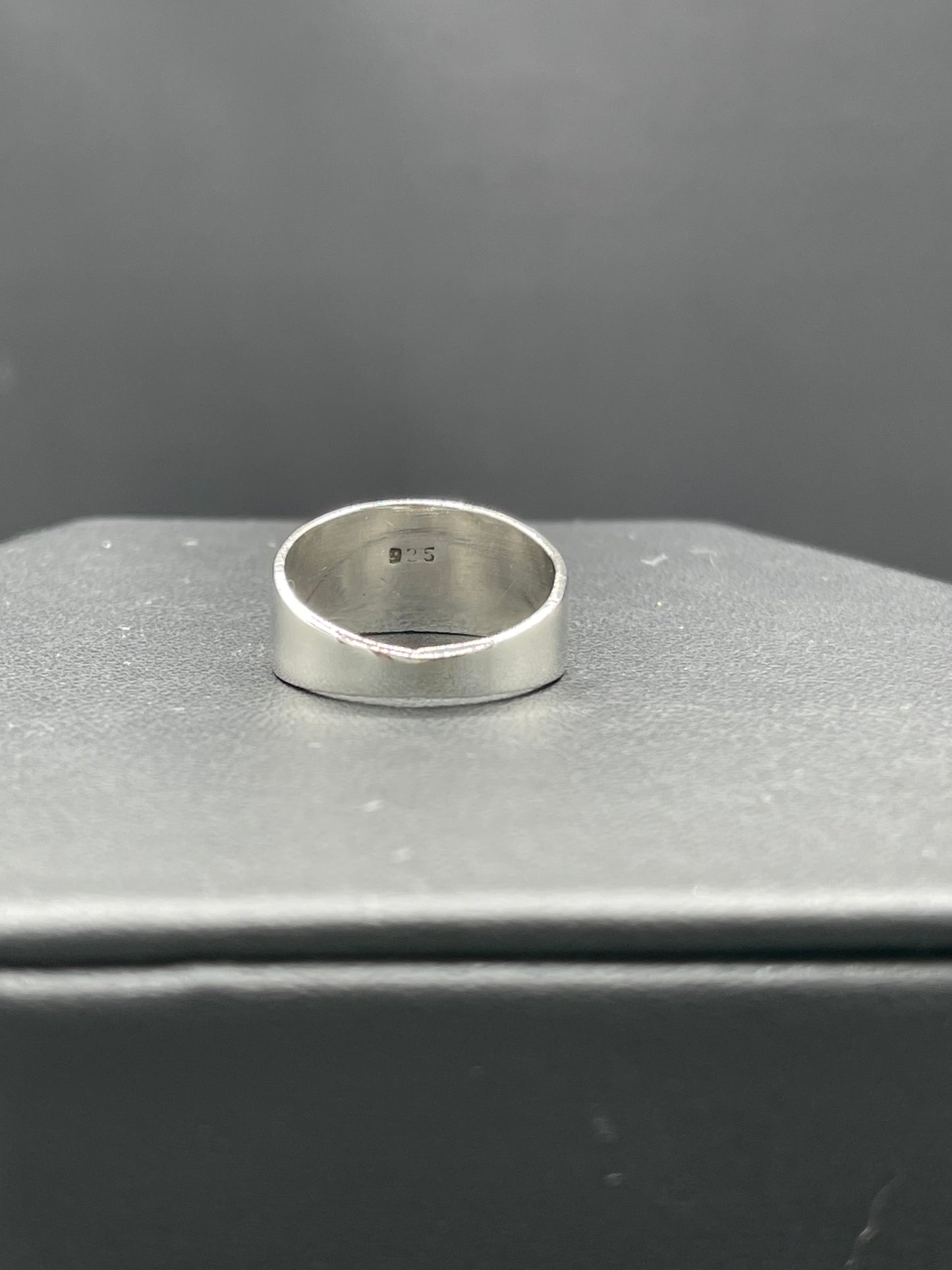 Natural White Topaz Sterling Silver Cigar Ring (Size 6)