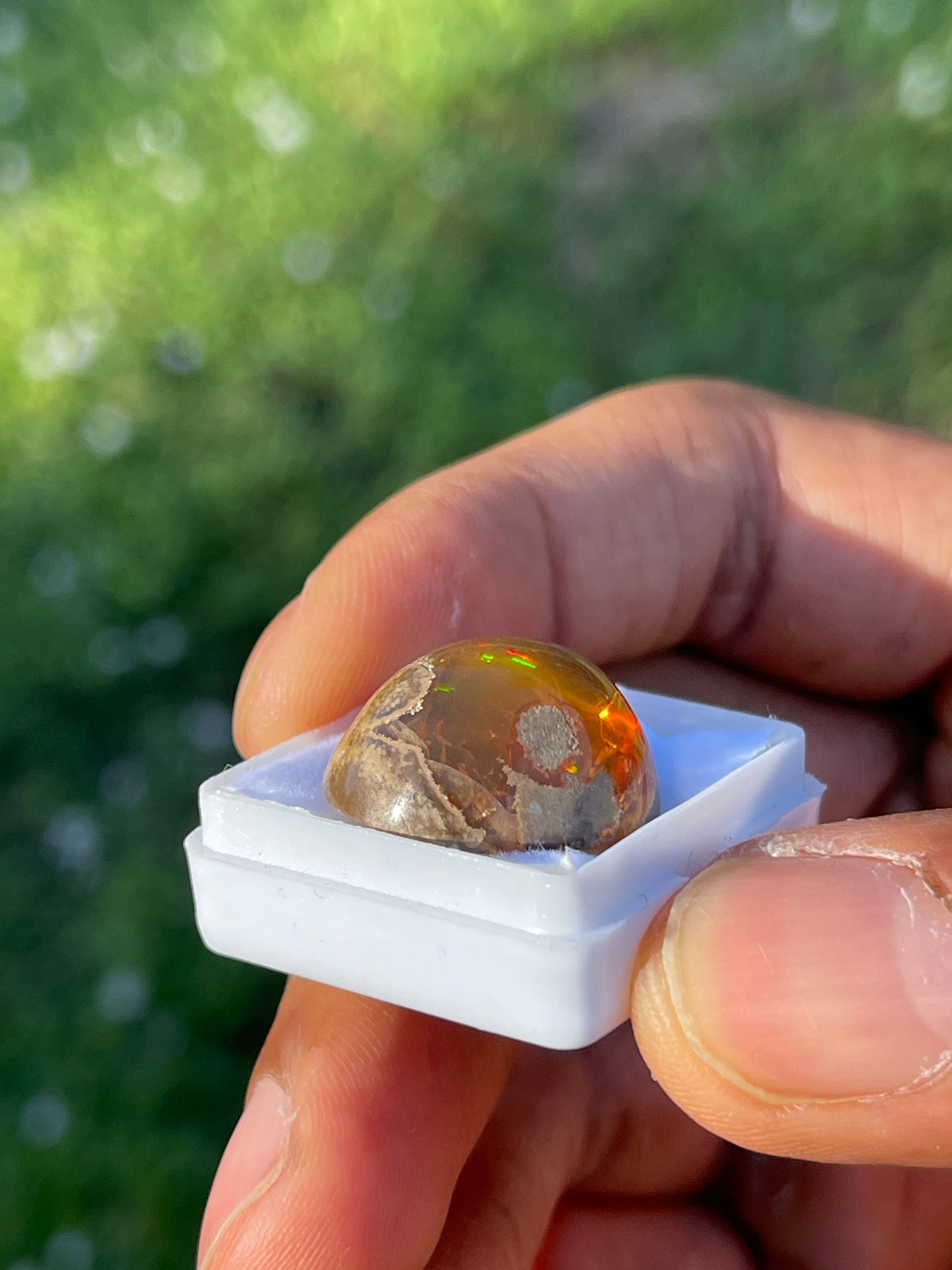 25.00 Carat Natural Mexican Opal Cabochon Cut Loose Gemstone (21.8 x 16 x 11.8 MM)