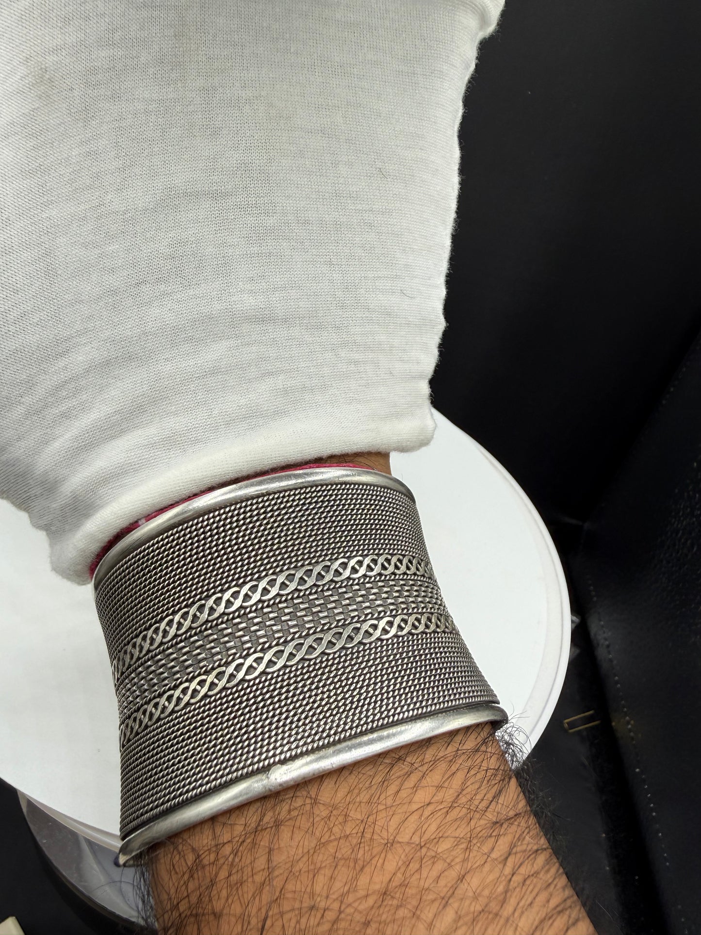 Heavy Solid 925 Sterling Silver Bali Cuff Bracelet | Wide Indonesian Handcrafted Tribal Cuff | 77.5g Statement Jewelry